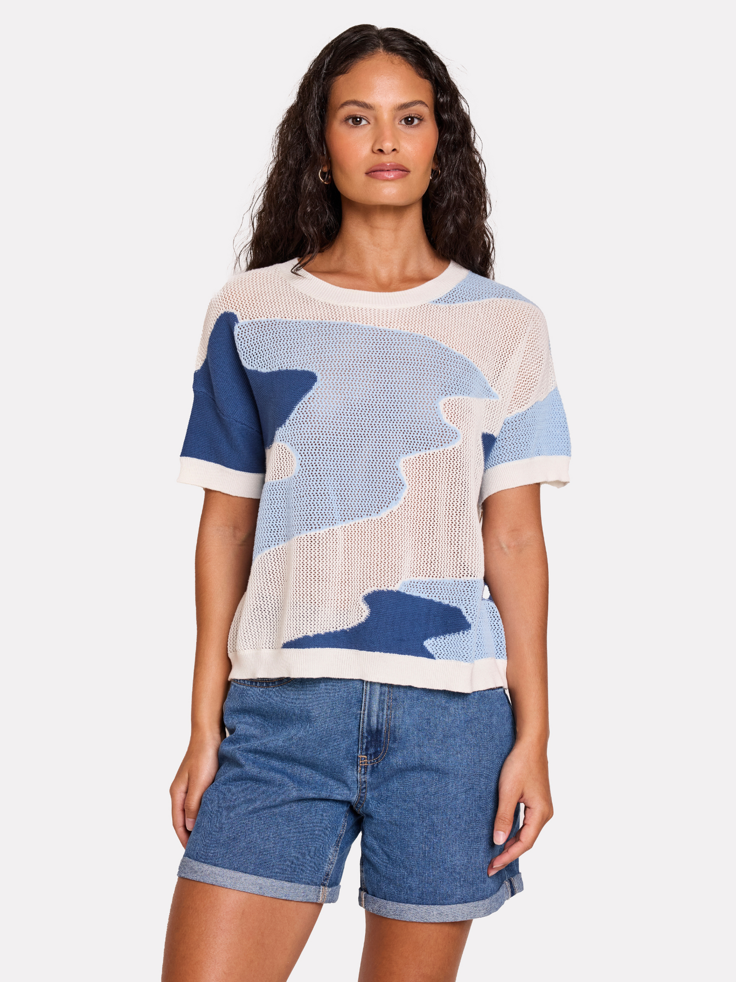 Mix Stitch Camo Tee