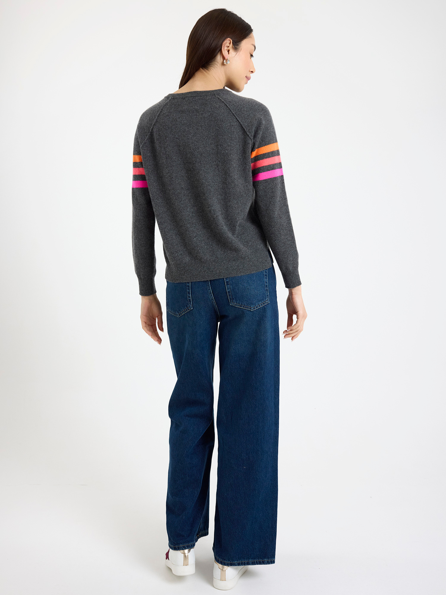 Annie Stripe Cashmere Crew Neck Jumper