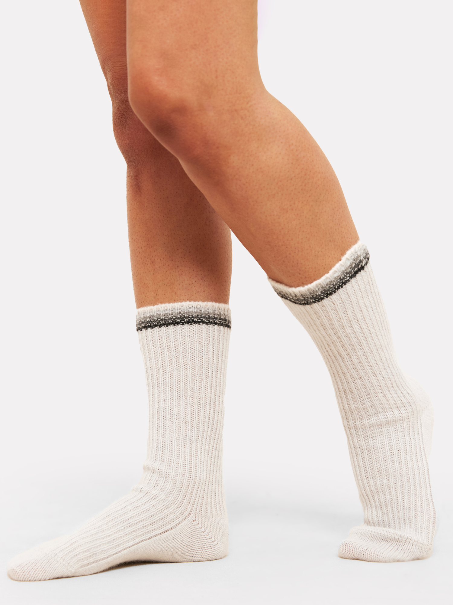 Rainbow Stripe Cashmere Cosy Socks