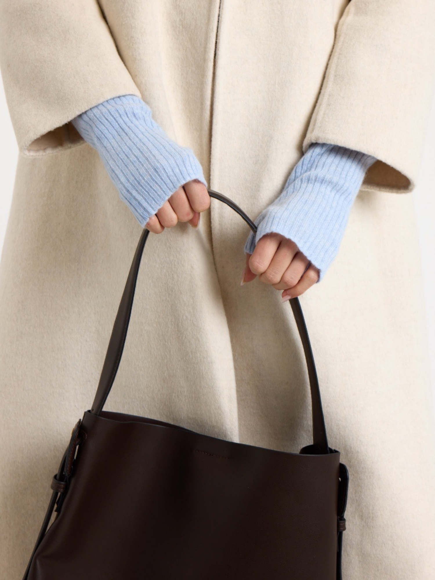 Ribbed Cashmere Wrist Warmers