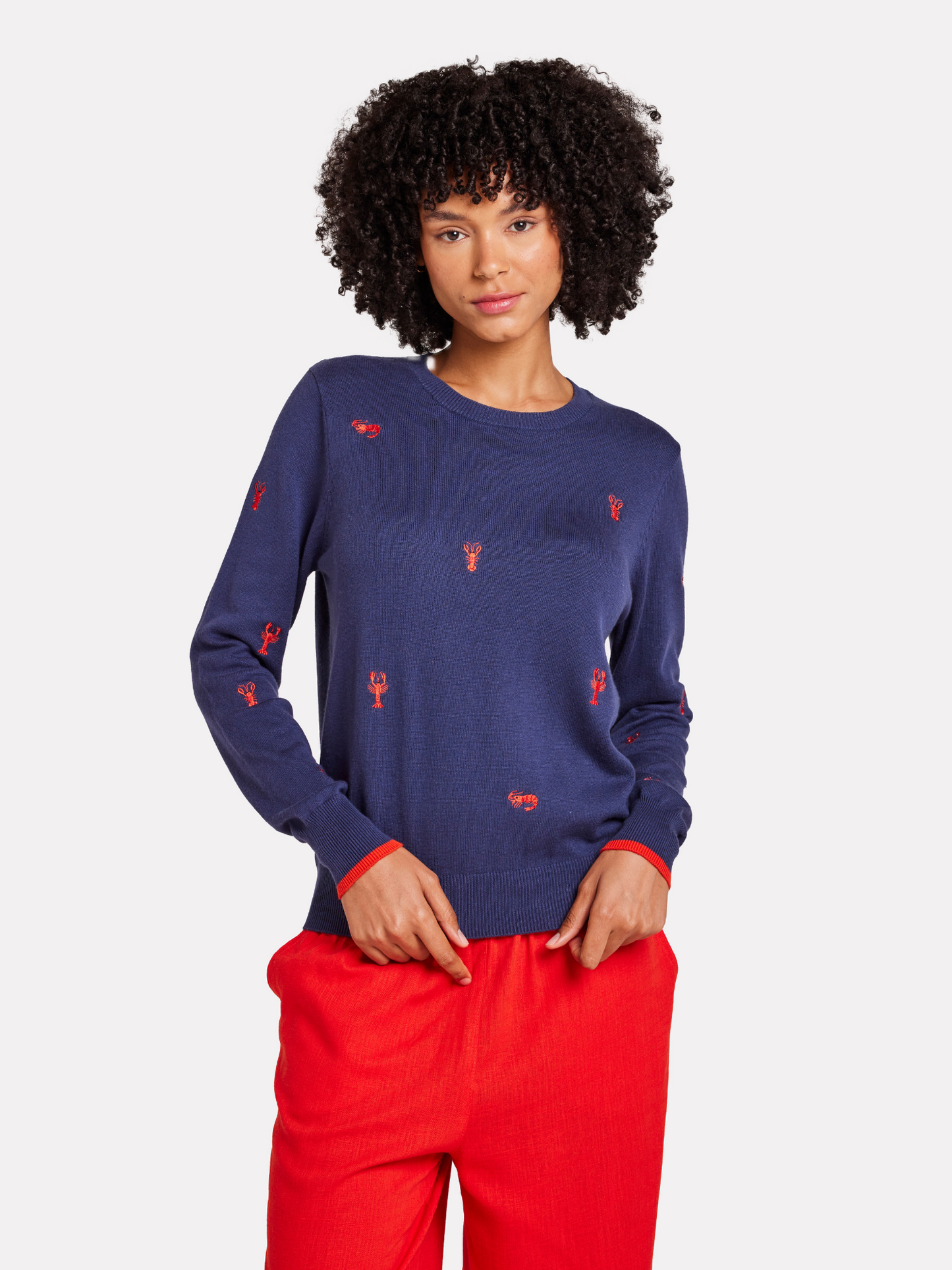 Lobster Embroidery Jumper