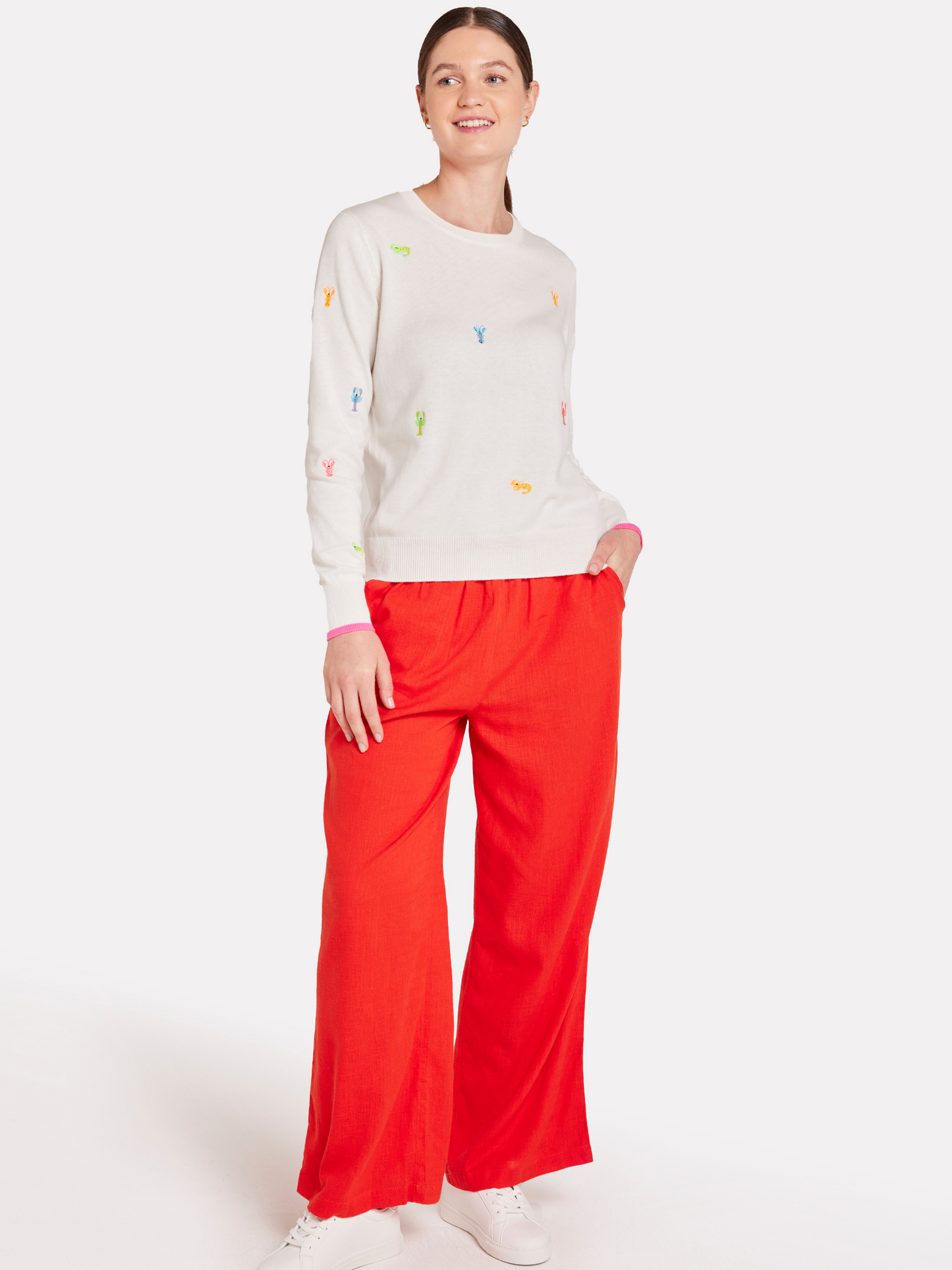 Lobster Embroidery Jumper