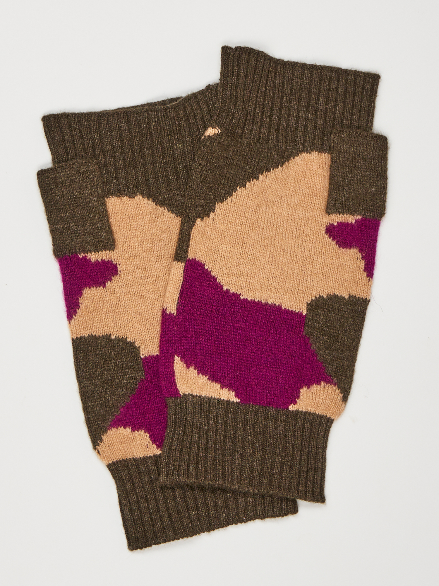 Camo Cashmere Wrist Warmers