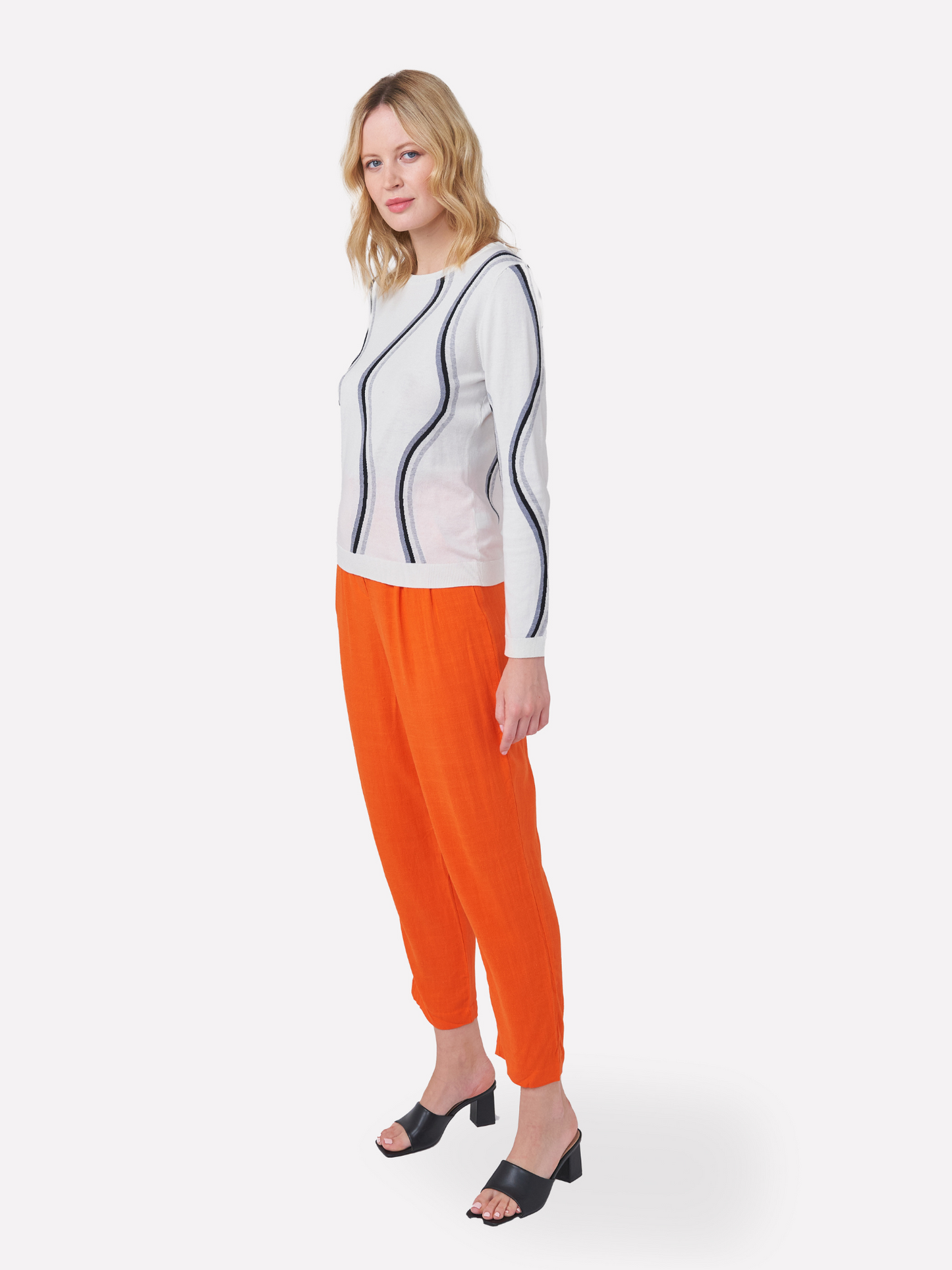 Wave Stripe Crew Neck Jumper