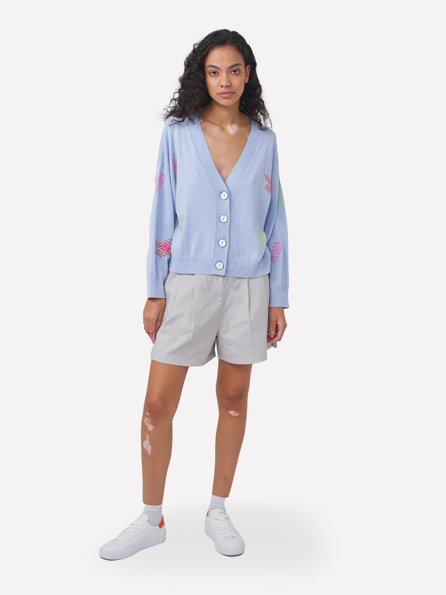 Sketch Embroidered Little Cardigan