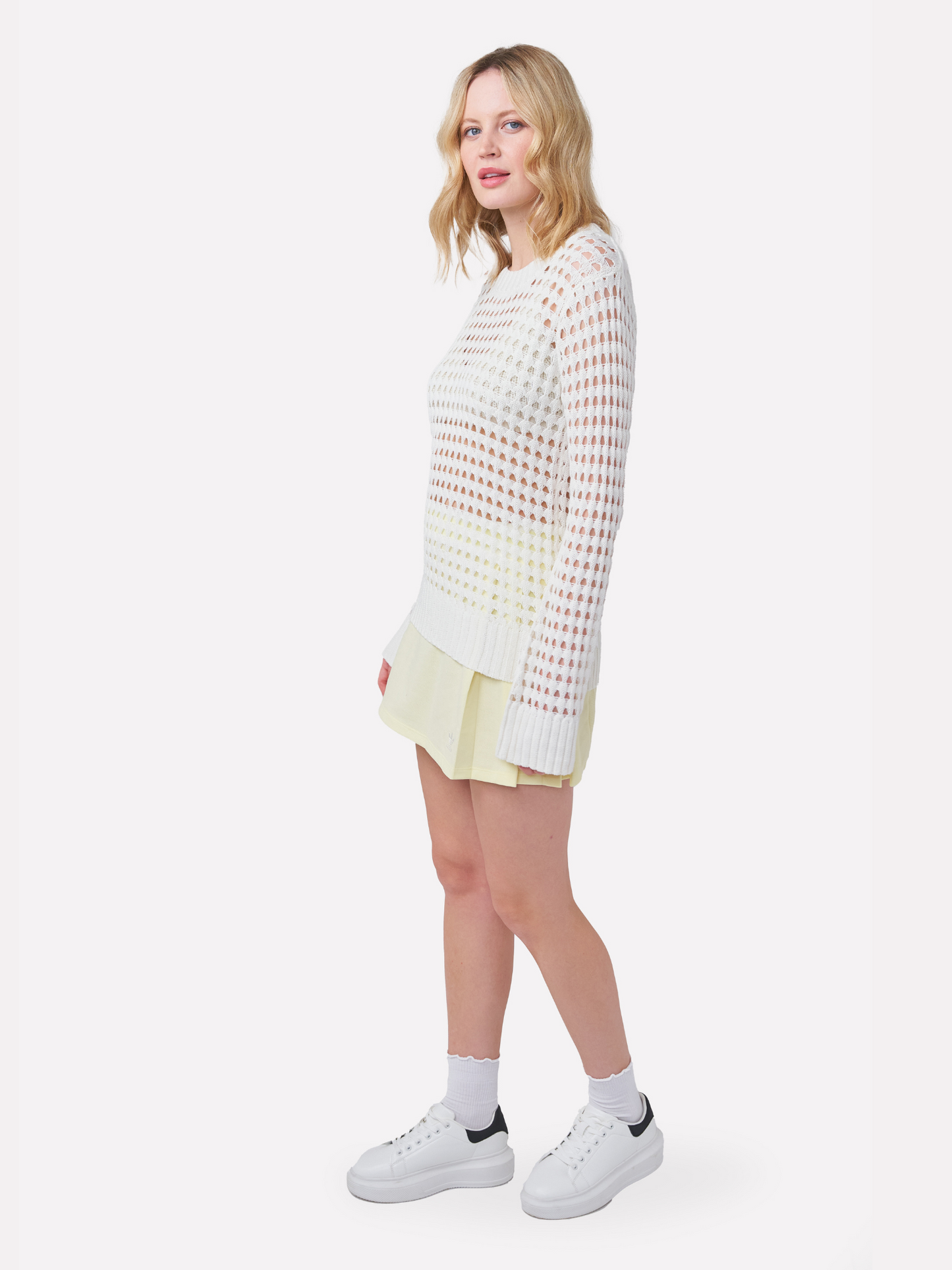 Pointelle Classic Crew Neck Jumper
