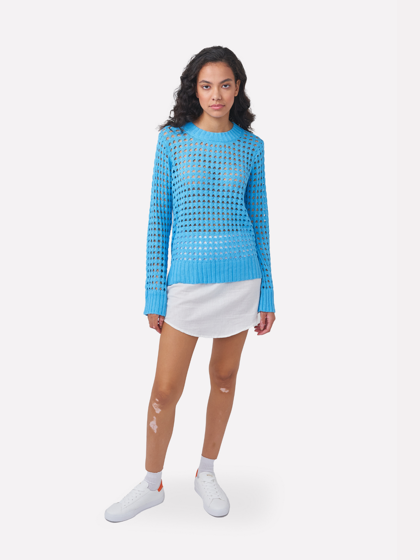 Pointelle Classic Crew Neck Jumper