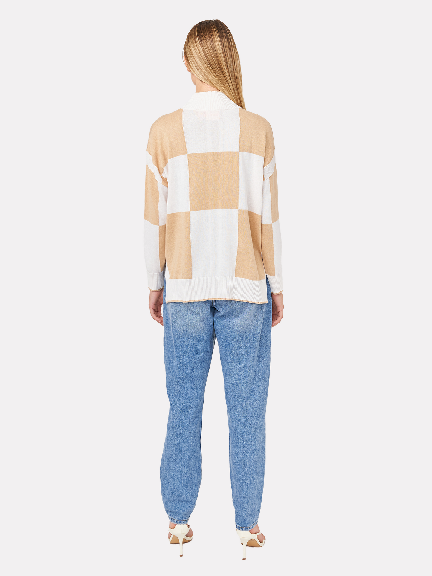 Extreme Check Funnel Neck Jumper
