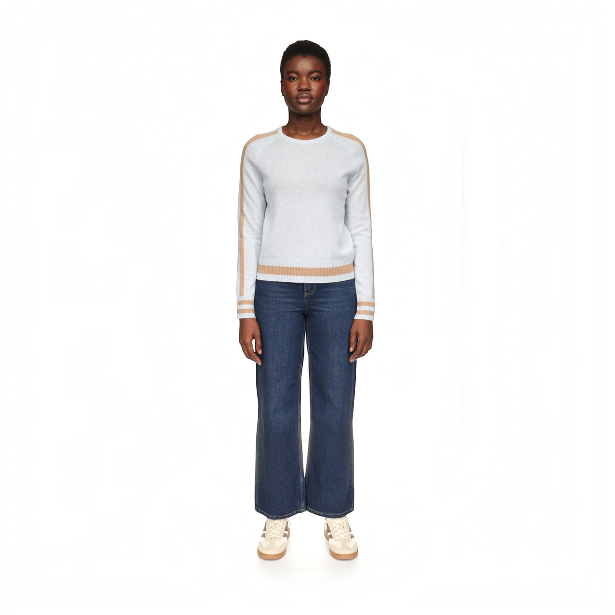 CATHY SLEEVE STRIPE CREW