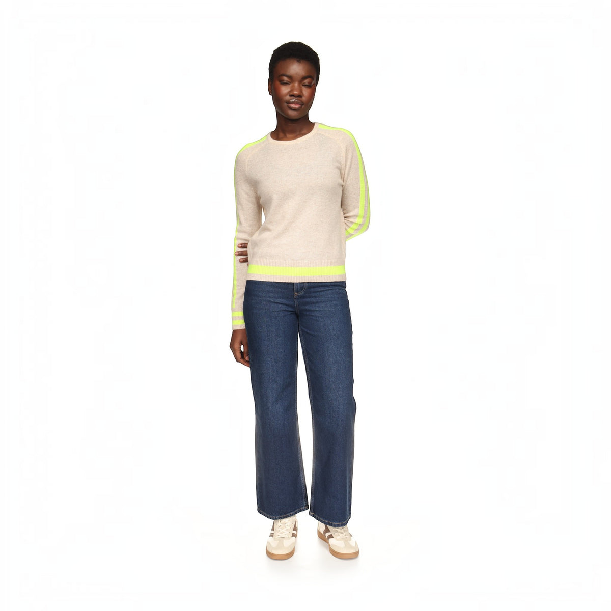CATHY SLEEVE STRIPE CREW