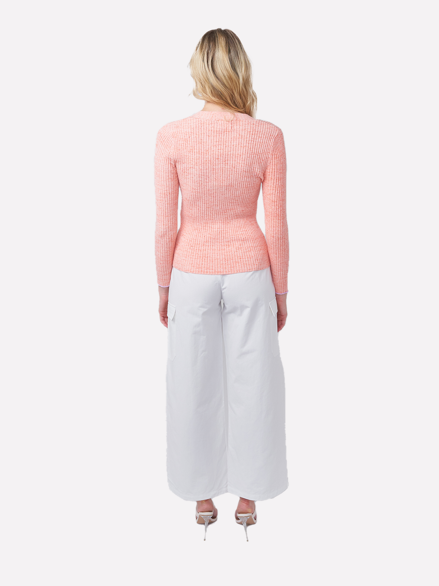 Skinny Button V Neck Top