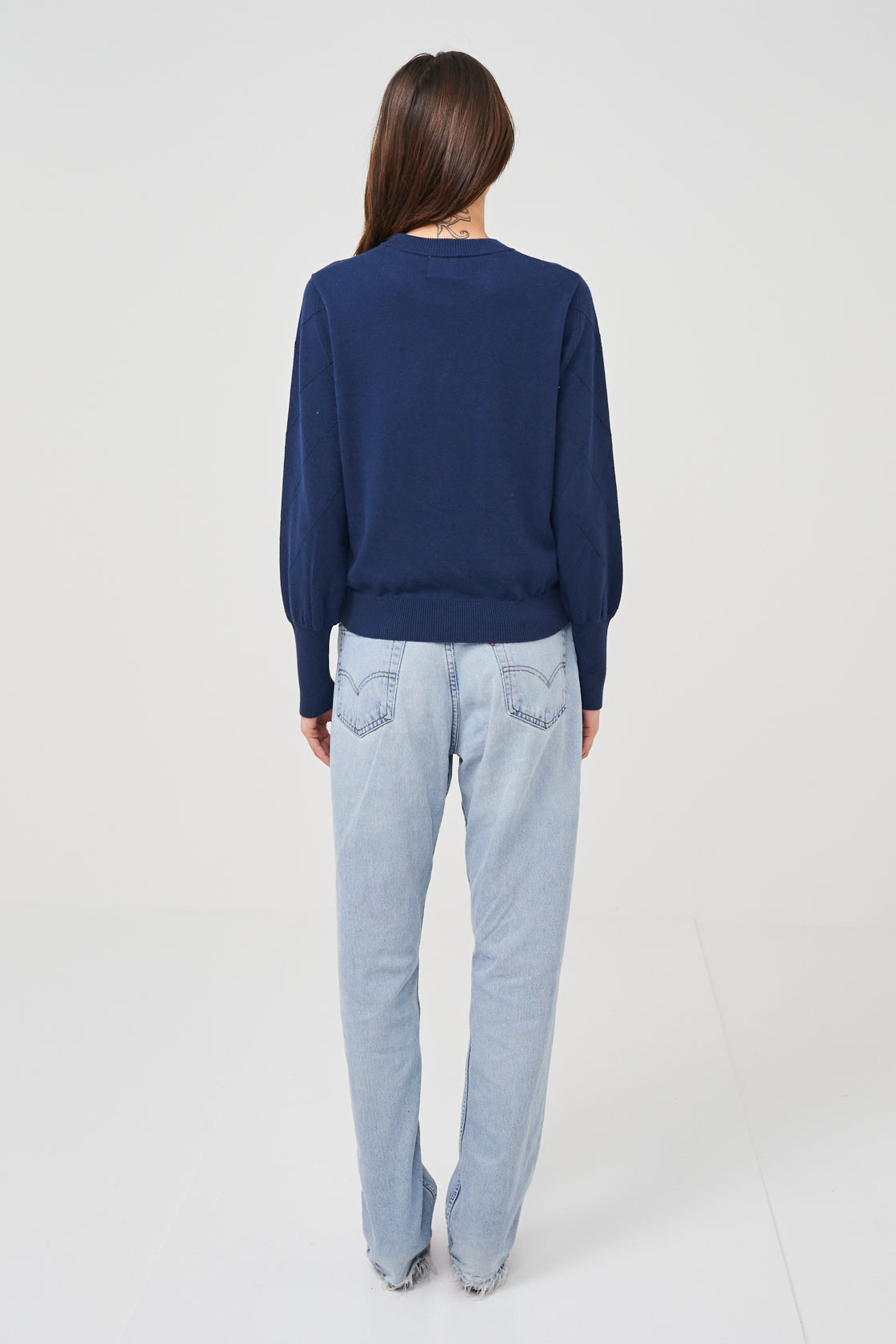 Argyle Exposed Seam Jumper