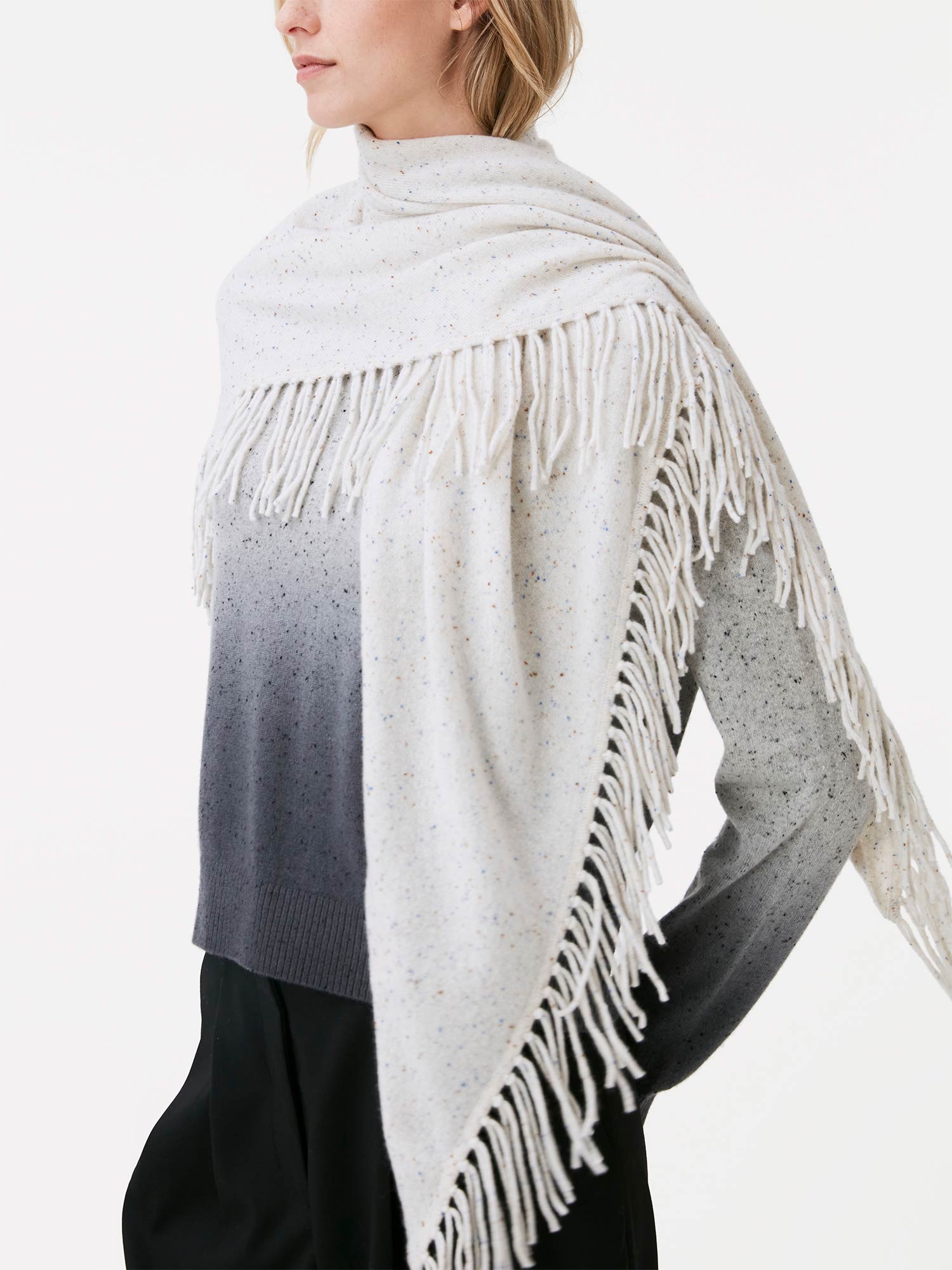 Brodie Cashmere Tassle Triangle Scarf