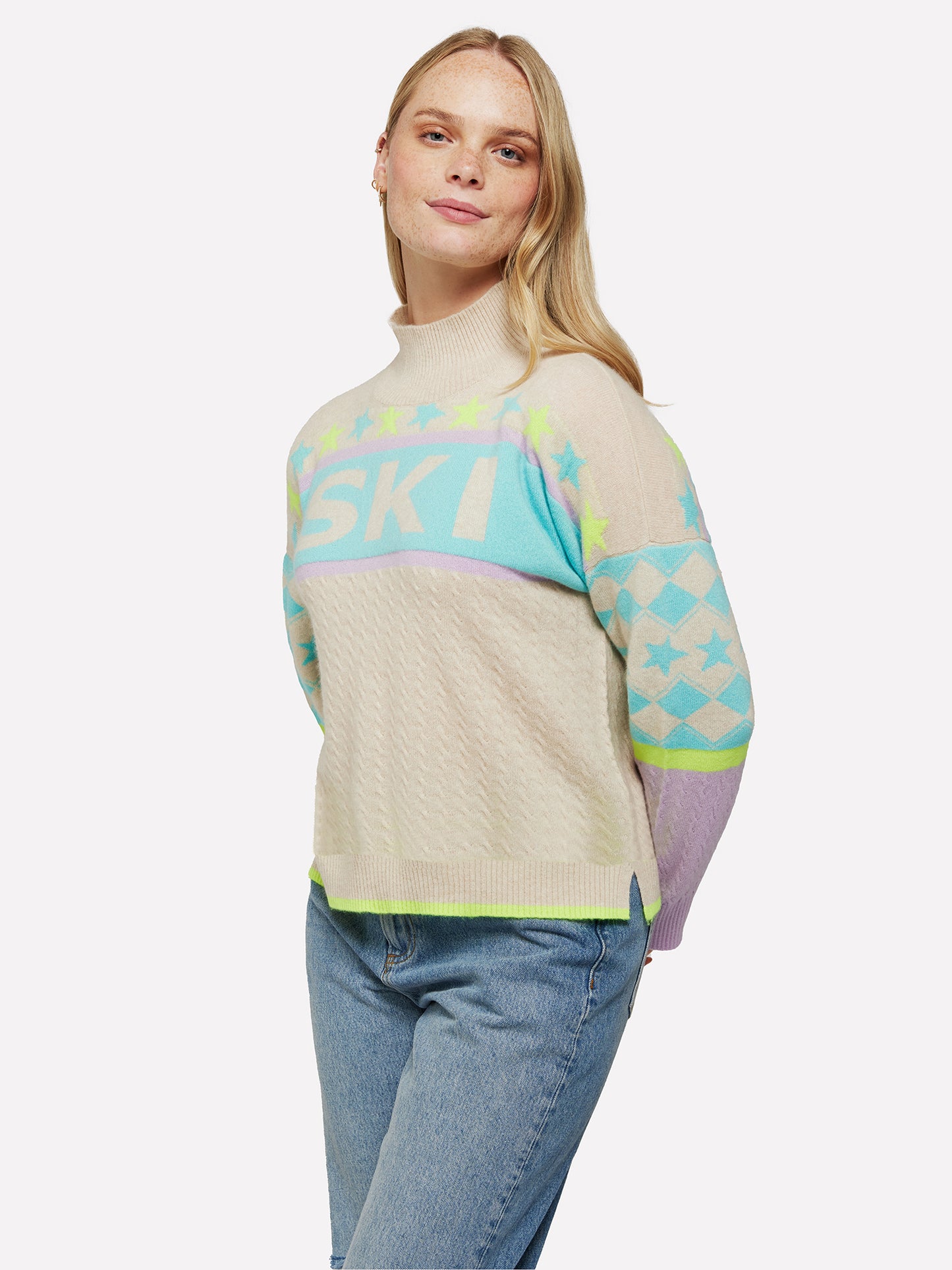 Alpine Ski Mock Neck Jumper