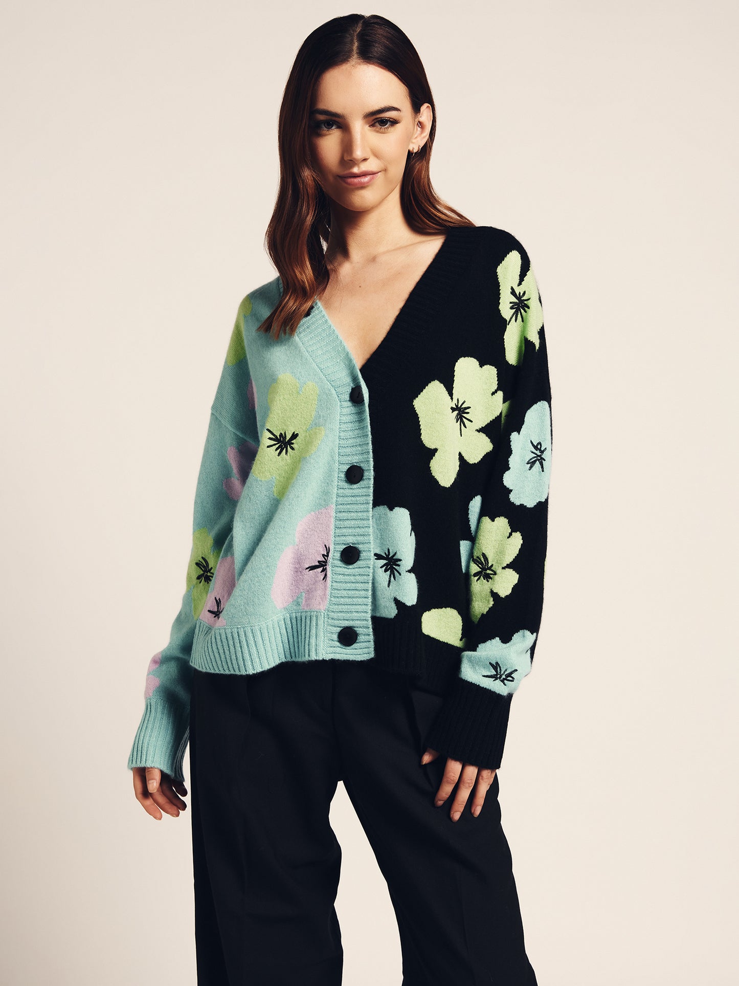 Funky Floral Cashmere Cardi