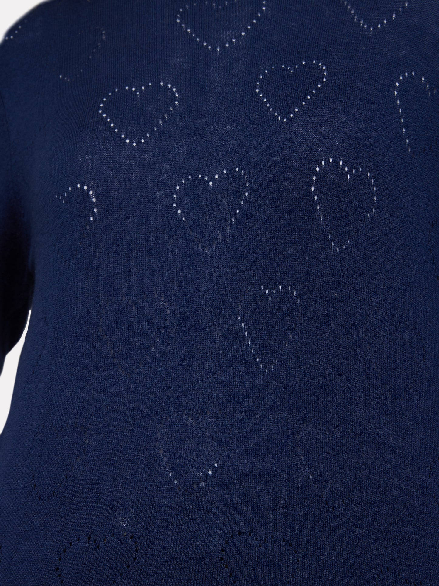 Heart Cut Out Crew Neck