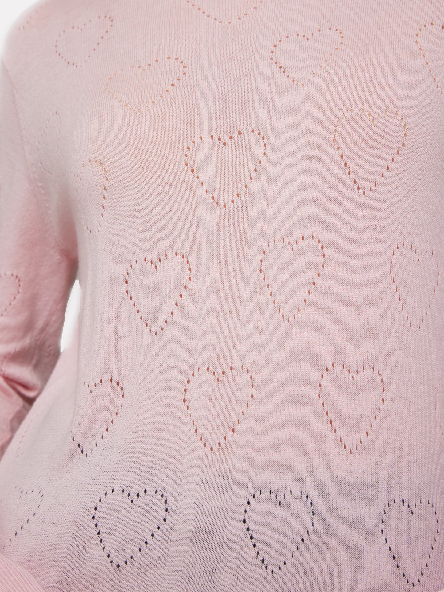 Heart Cut Out Crew Neck