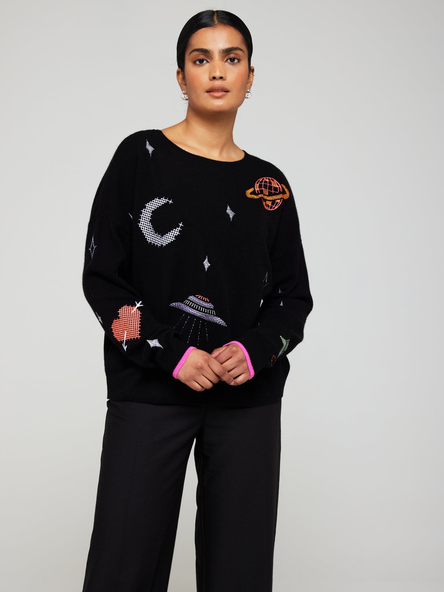 Cosmic Reversible Cashmere Crew Neck