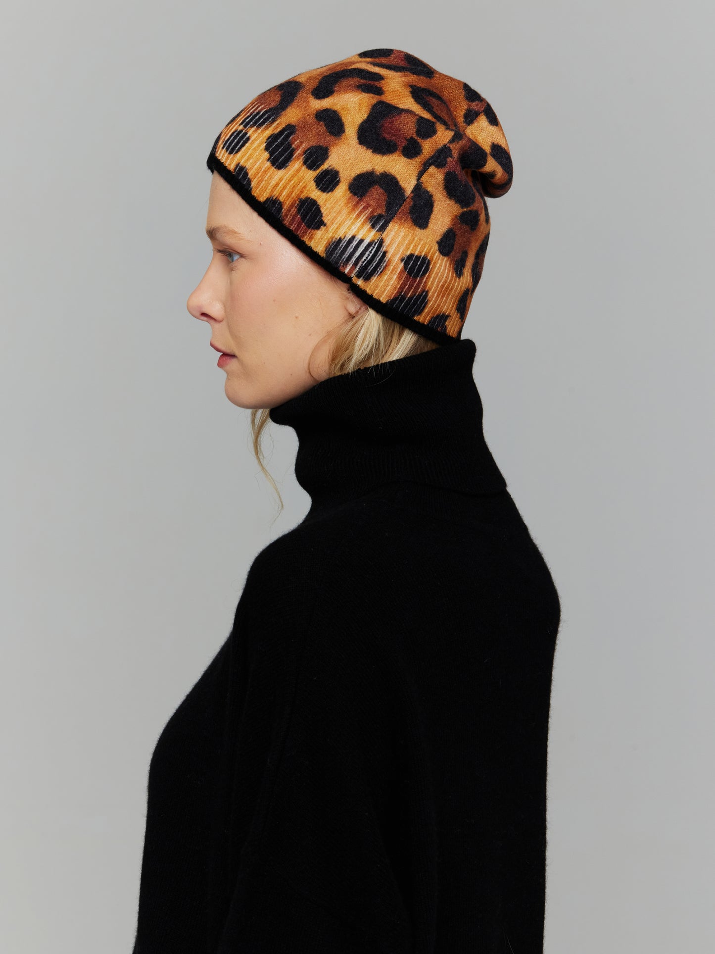 Patsy Leopard Cashmere Hat