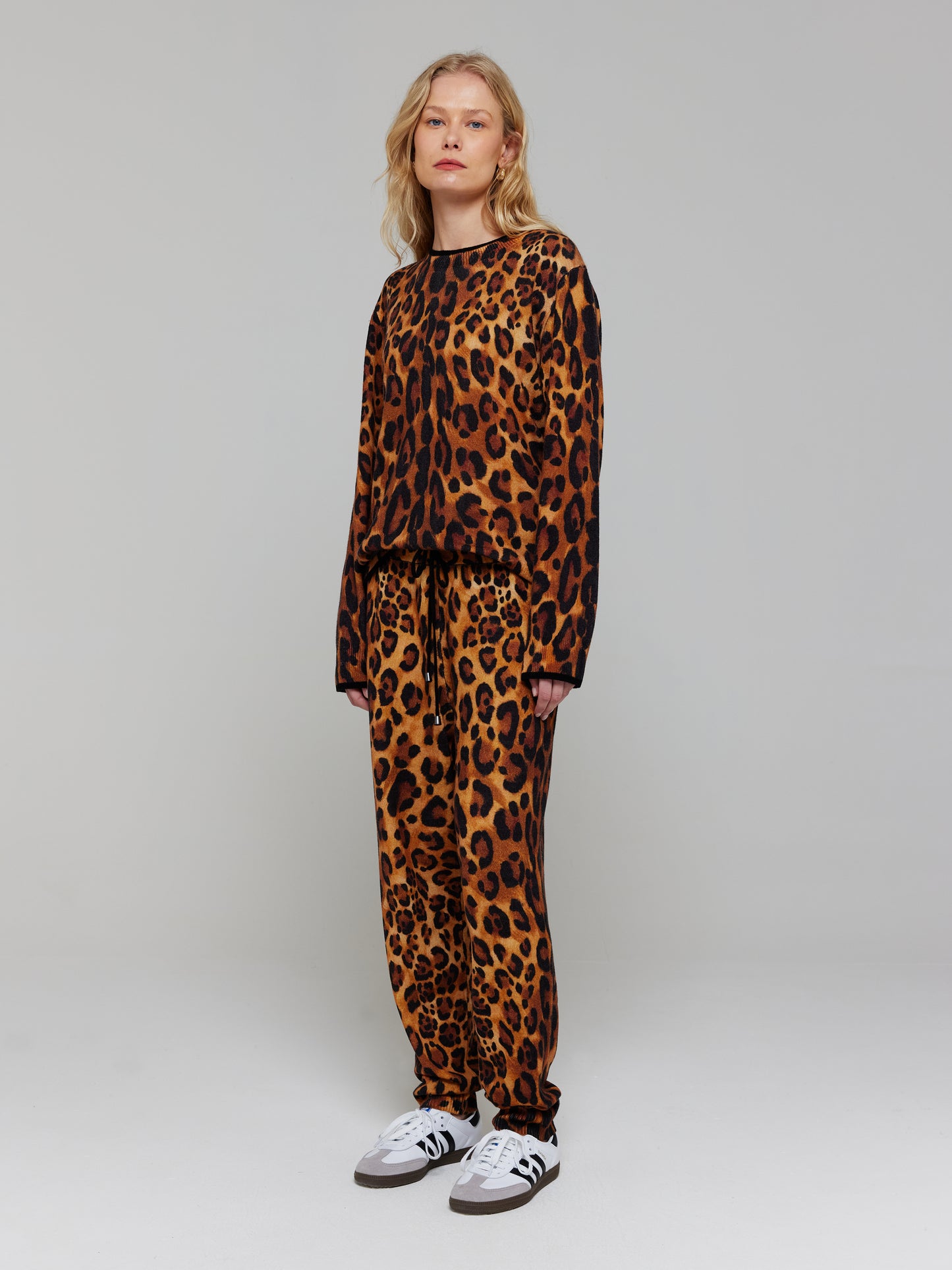 Patsy Leopard Cashmere Jogger