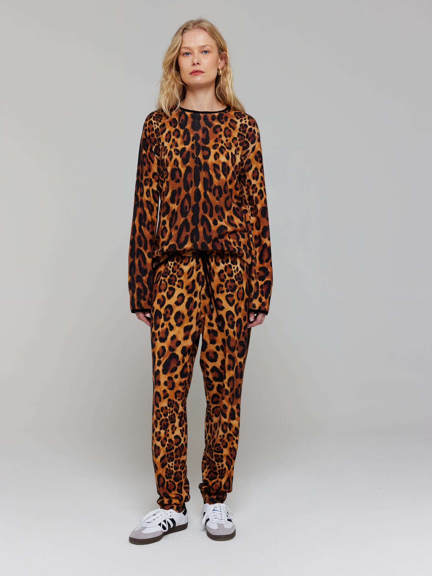 Patsy Leopard Cashmere Jogger