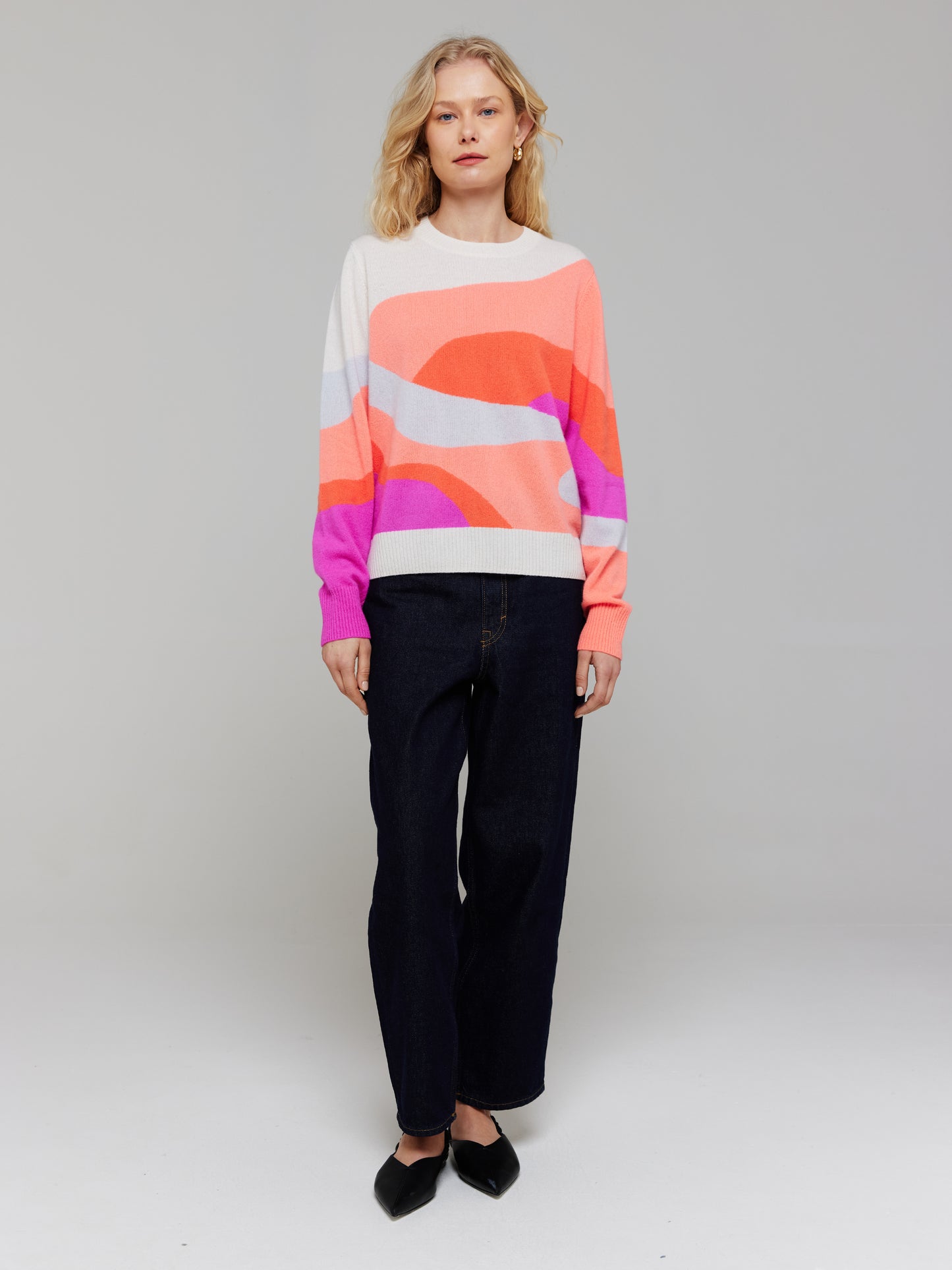 Cari Wave Cashmere Crew Neck