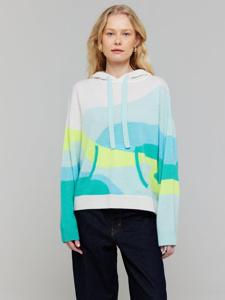 Brodie Cashmere T Cora Camo Blue Mist Jumper