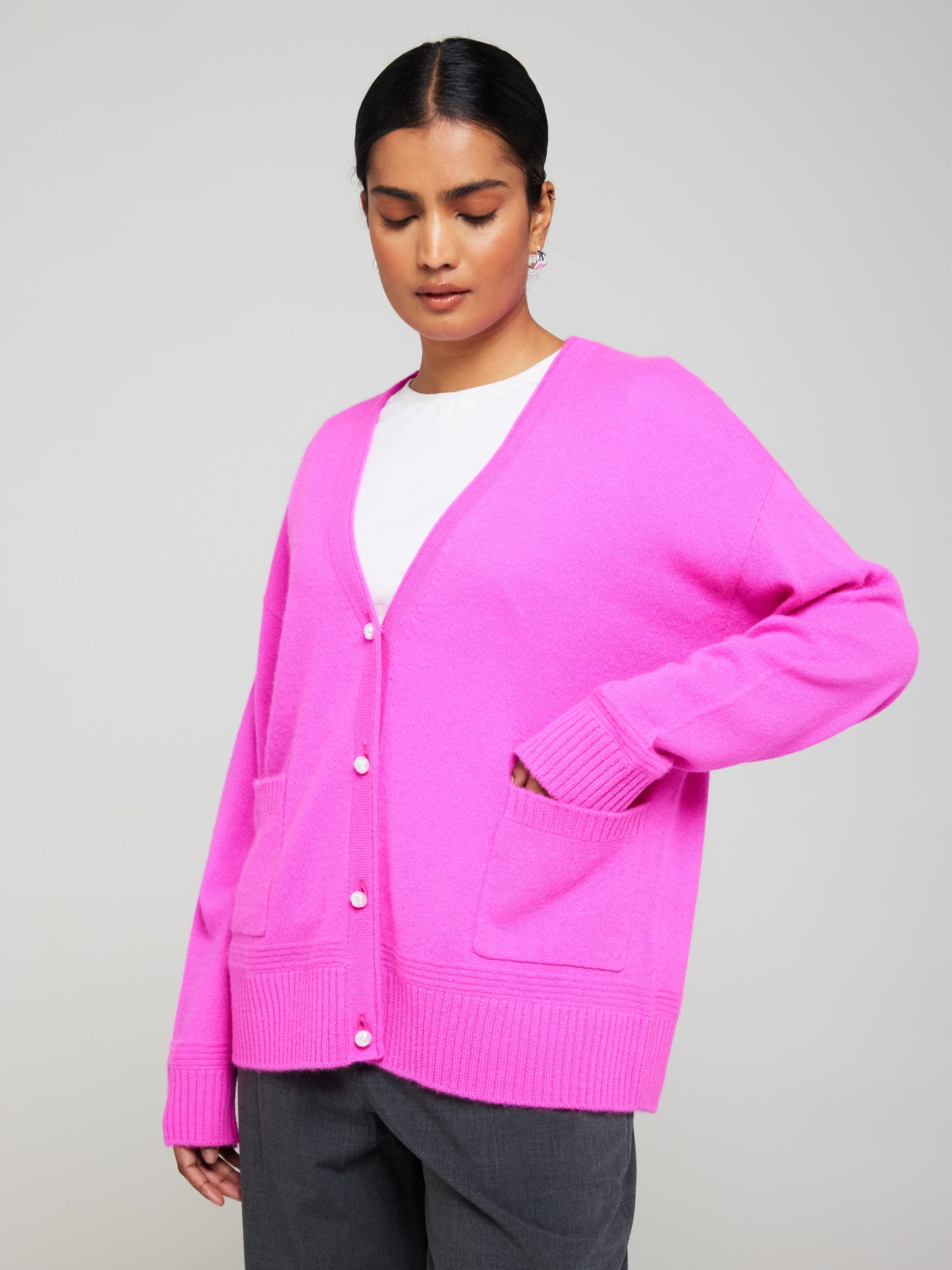 Penny V-Neck Cashmere Cardigan