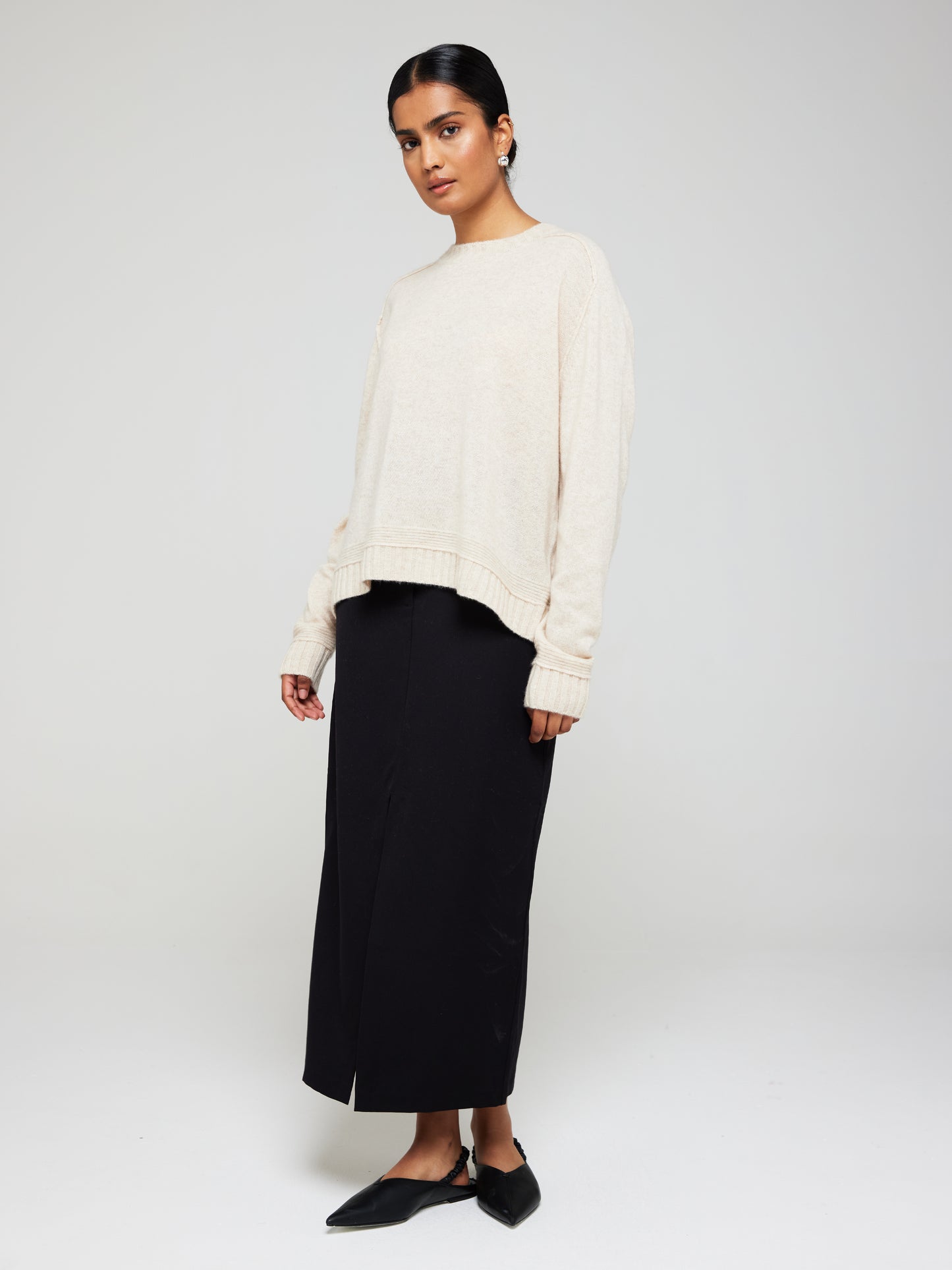 Bonnie Boxy Cashmere Crew Neck