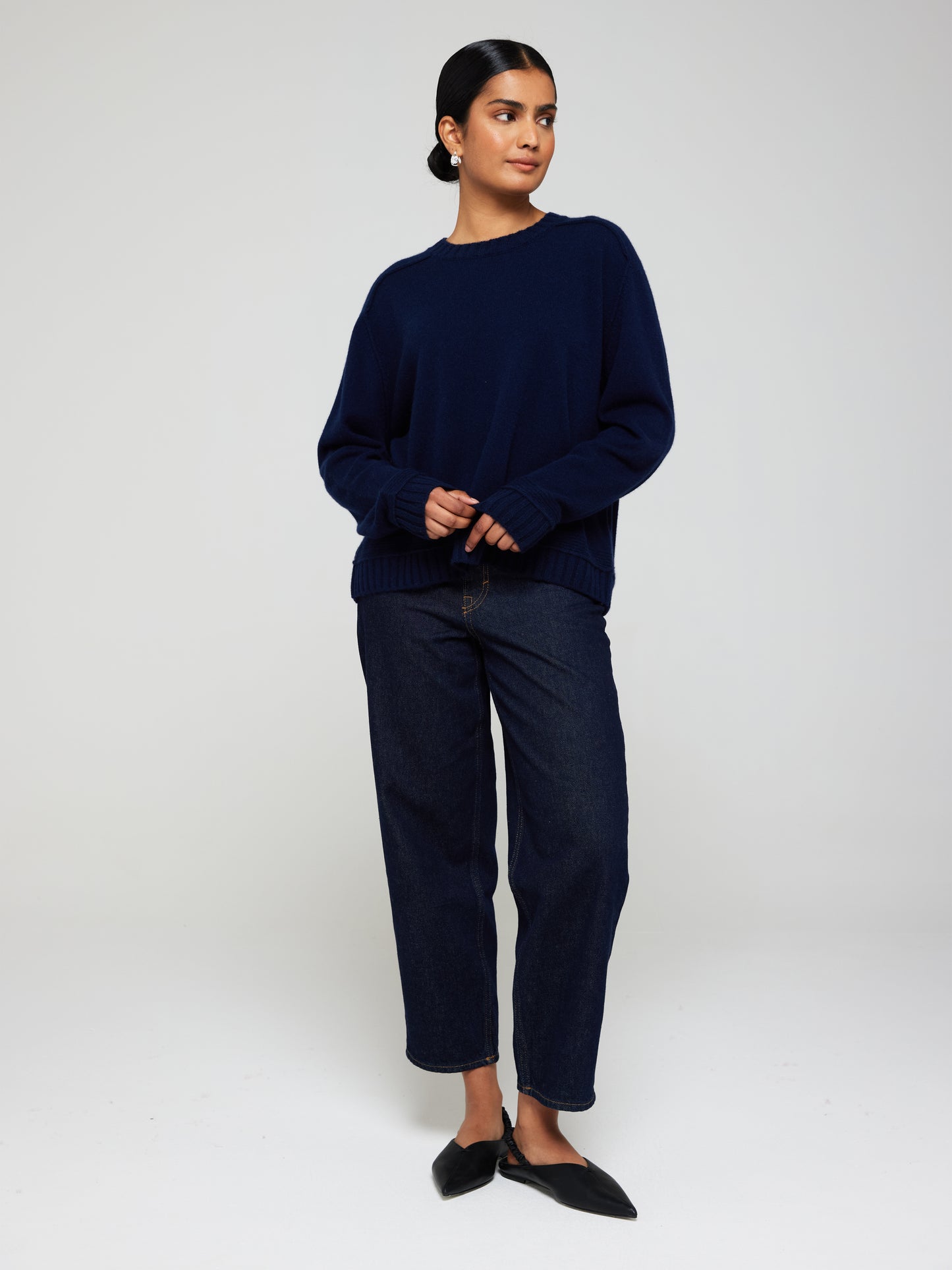 Bonnie Boxy Cashmere Crew Neck