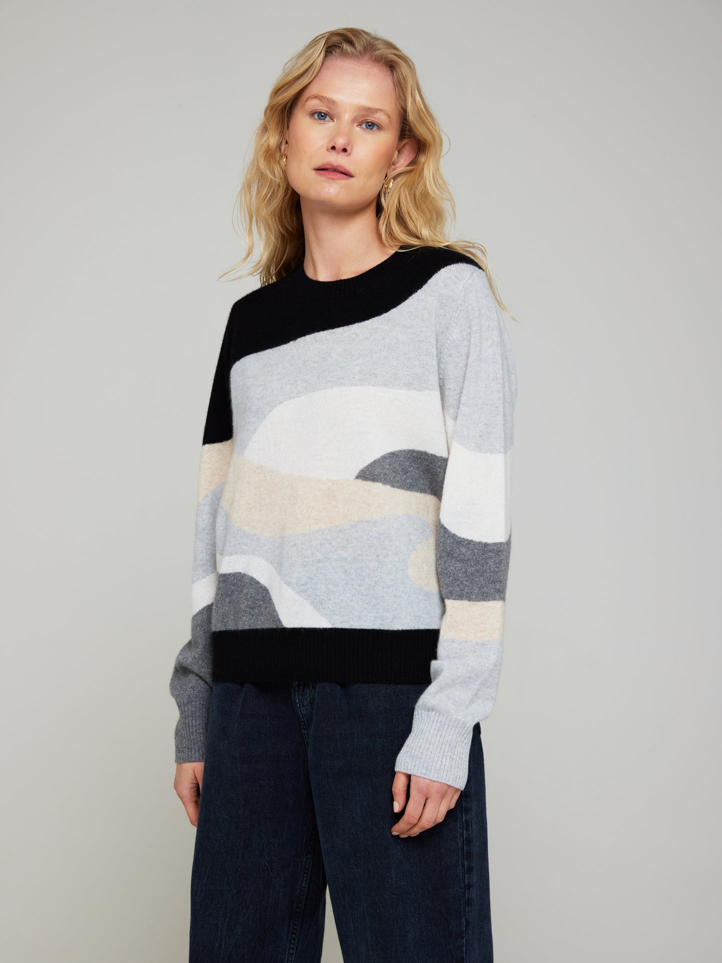 Cari Wave Cashmere Crew Neck