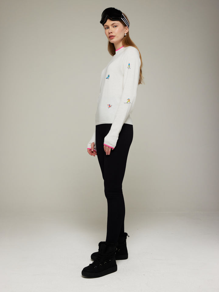 Brodie Cashmere Navy Star Embroidery Mini Sweat main image 0