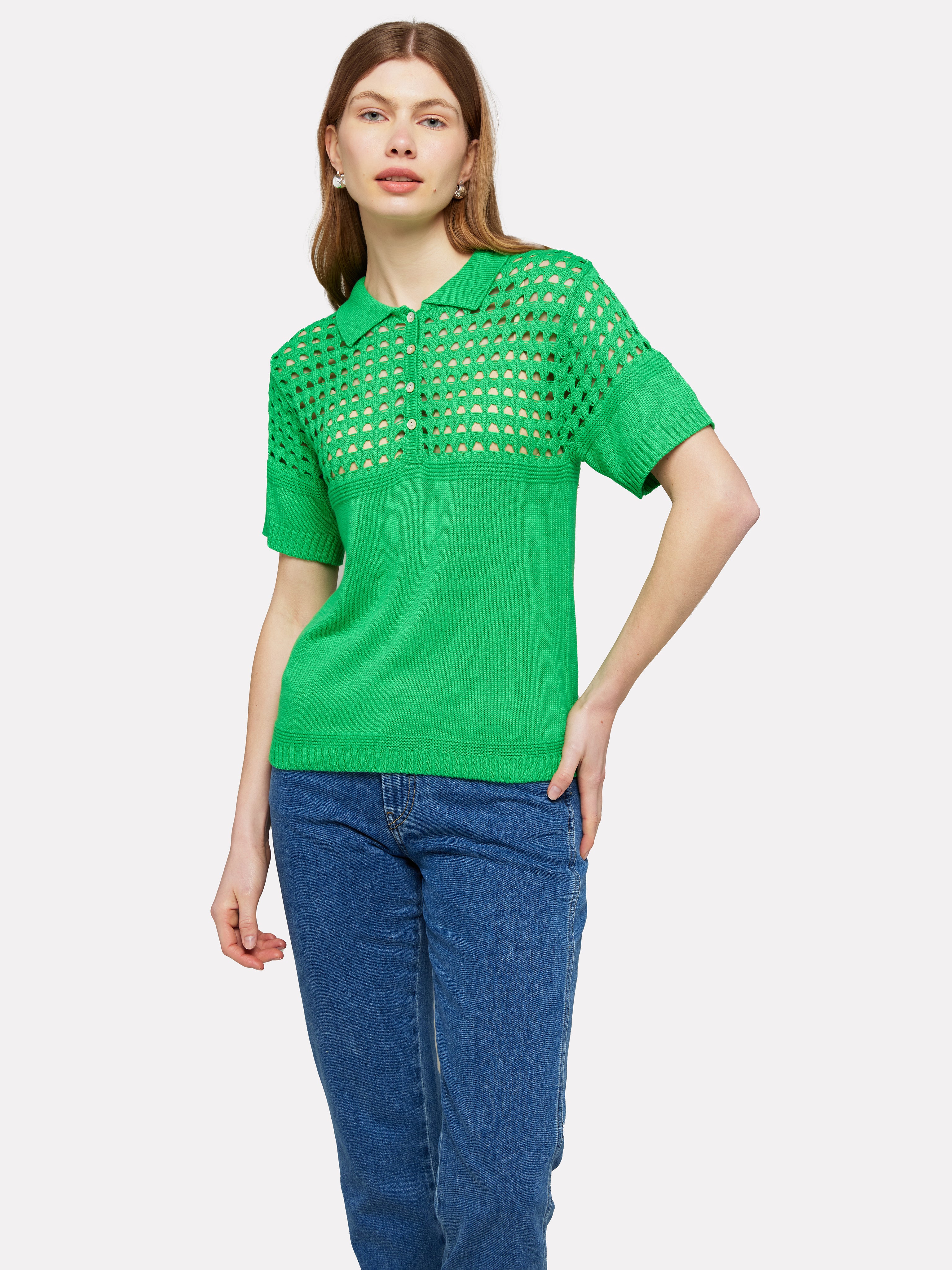 Pointelle Polo