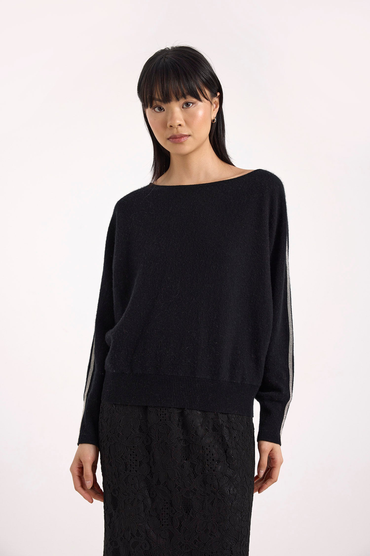 Bree Beaded Cashmere Batwing Jumper