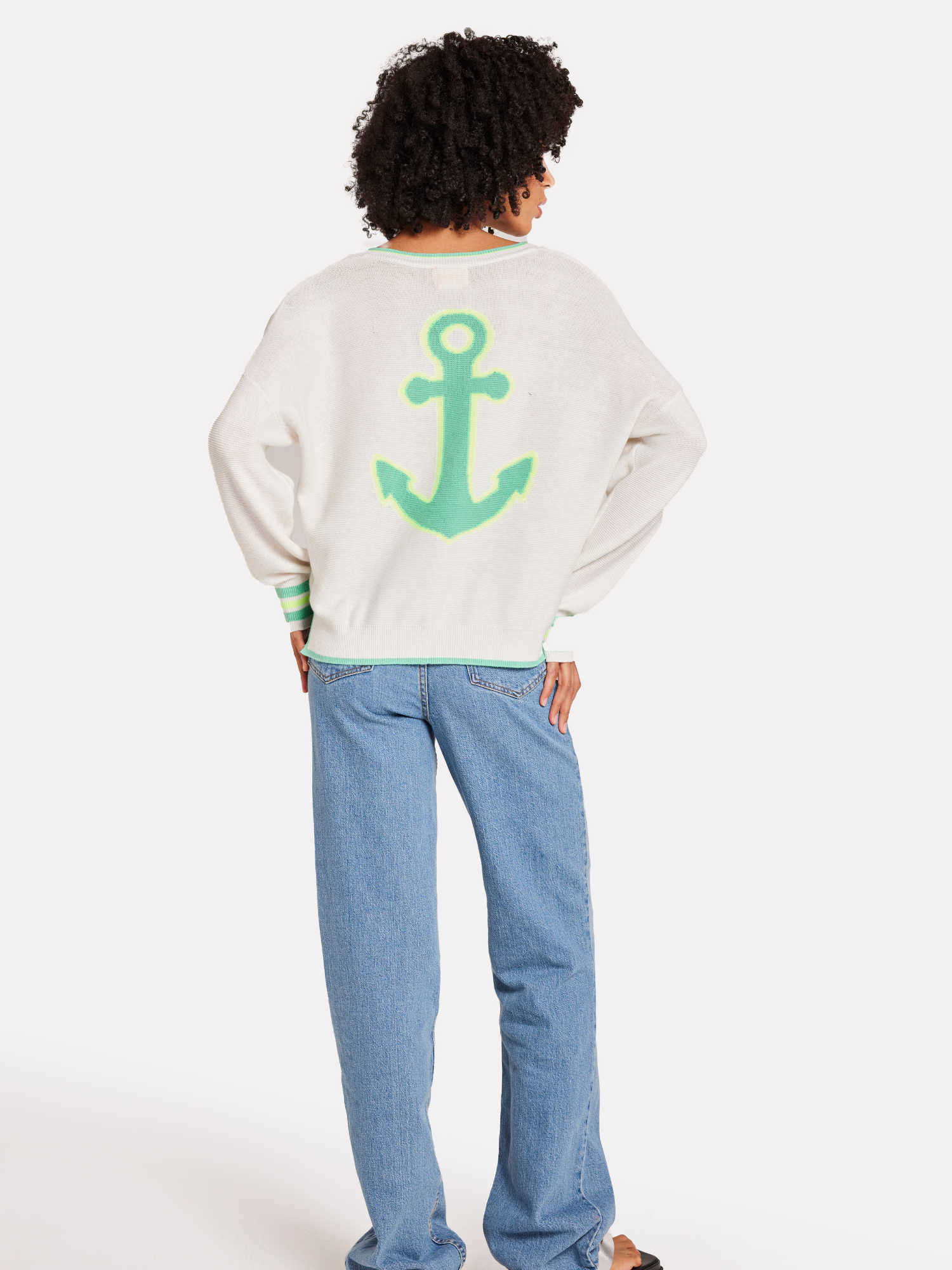 Anchor V Neck Jumper