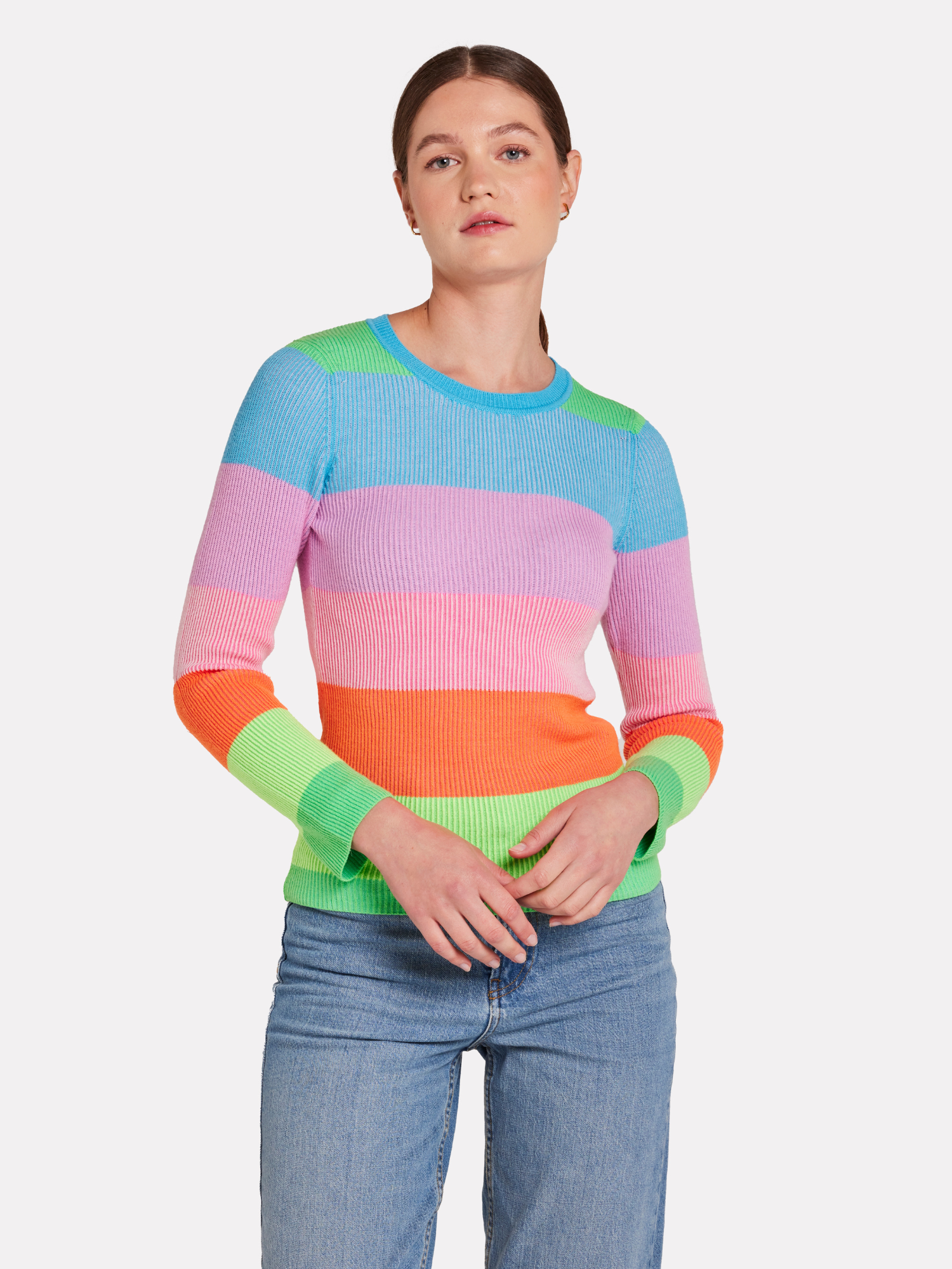 Stripe Plaited Crew