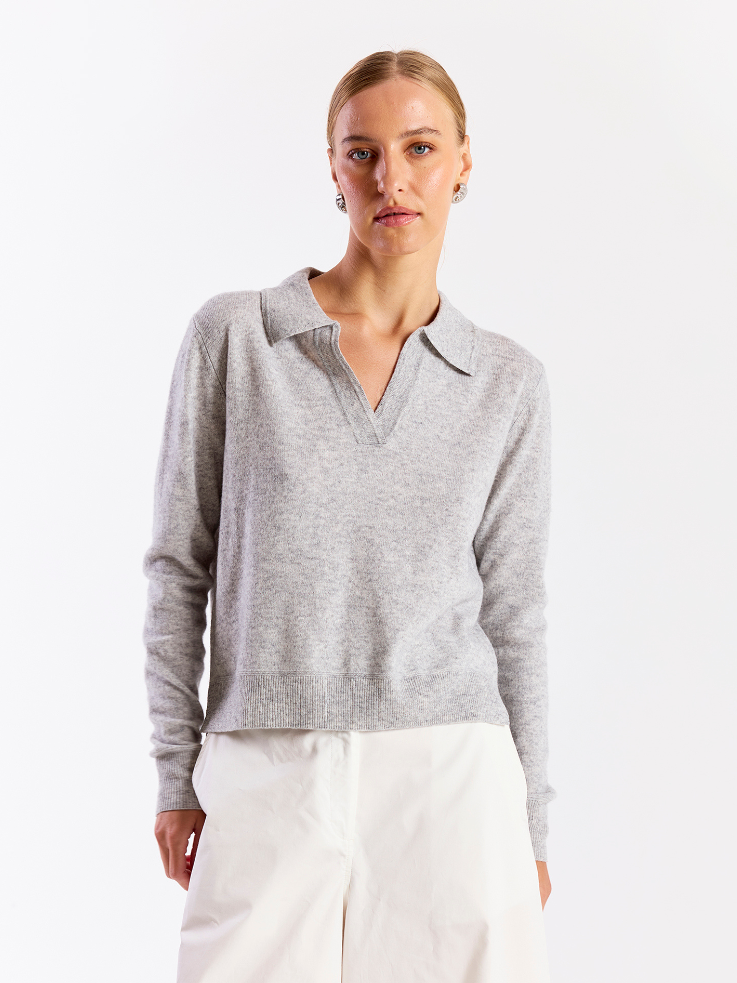 Collared Cashmere Sweatshirt