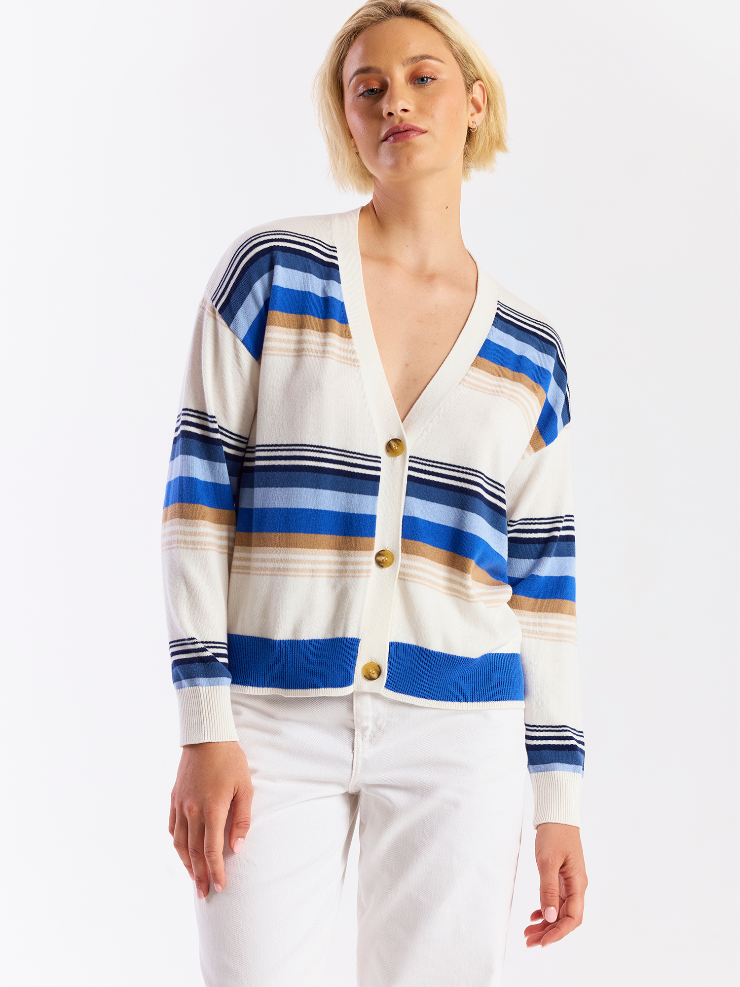Gradient Stripe Cardigan