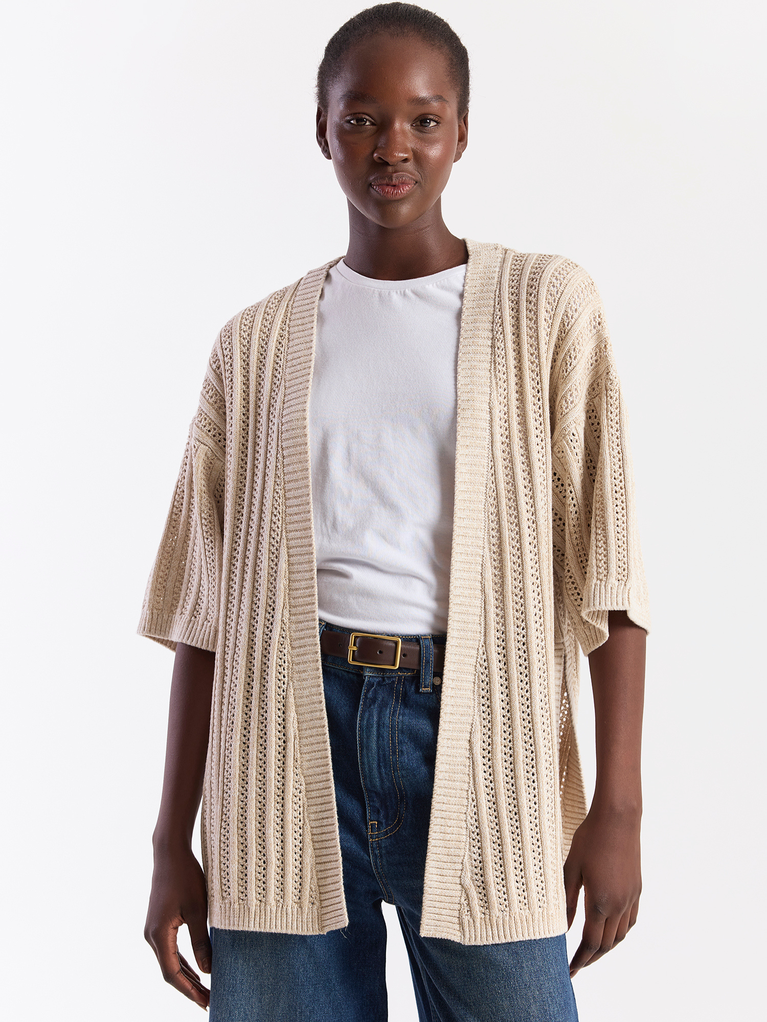 Twist Yarn Ladder Kimono