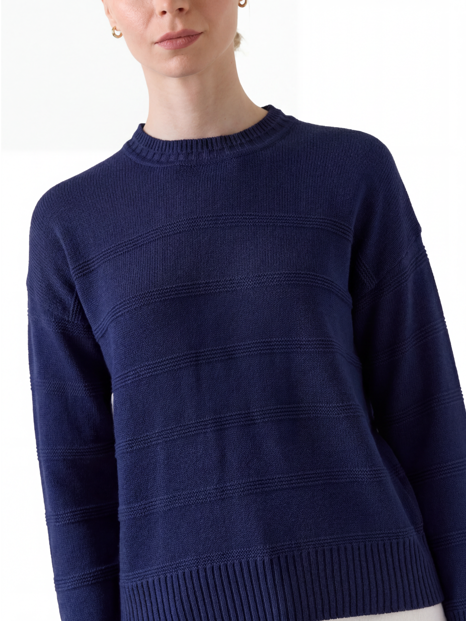 TILLY TEXTURED STRIPE CREW