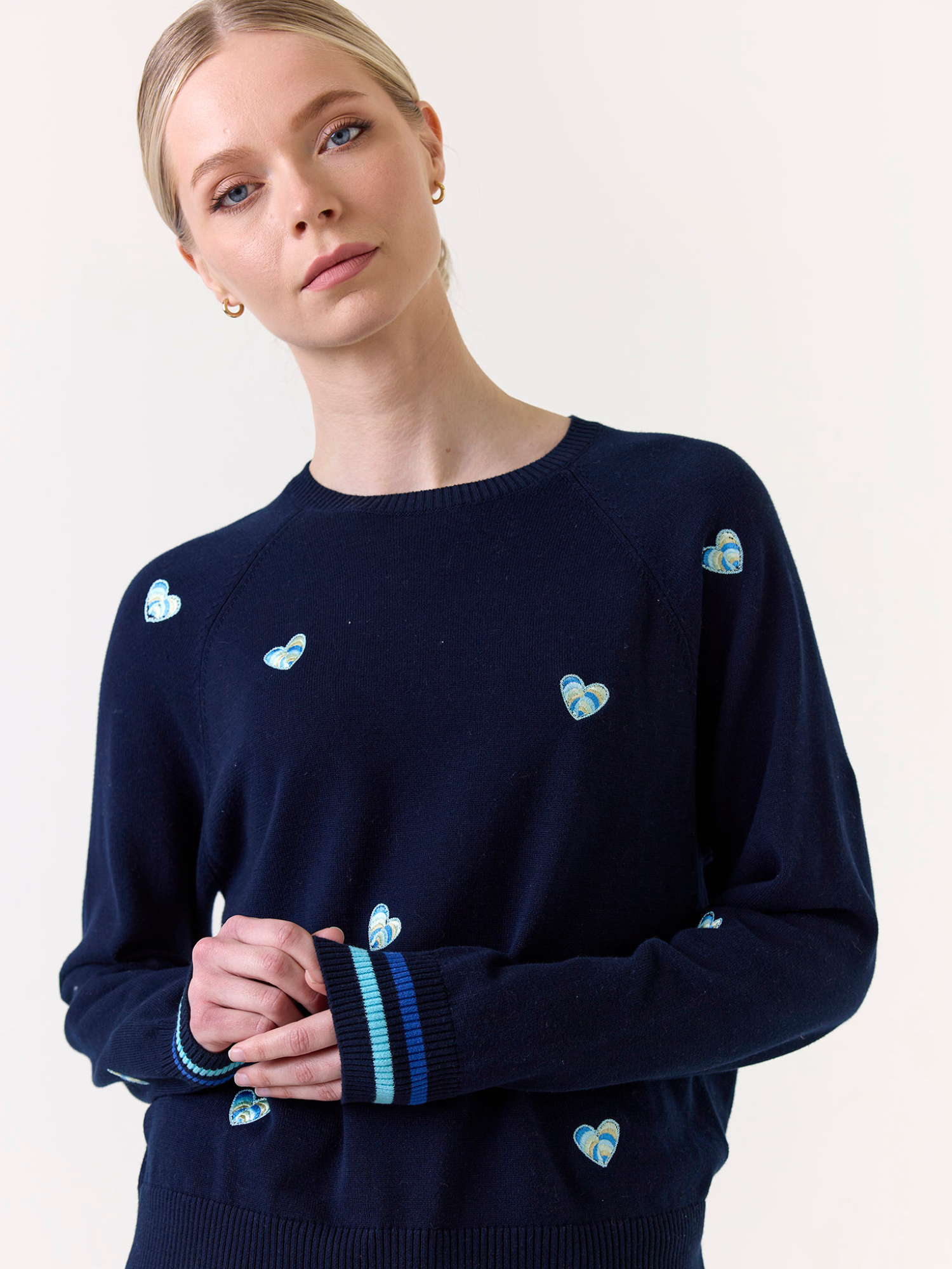 The Heart Embroidery Mini Sweater