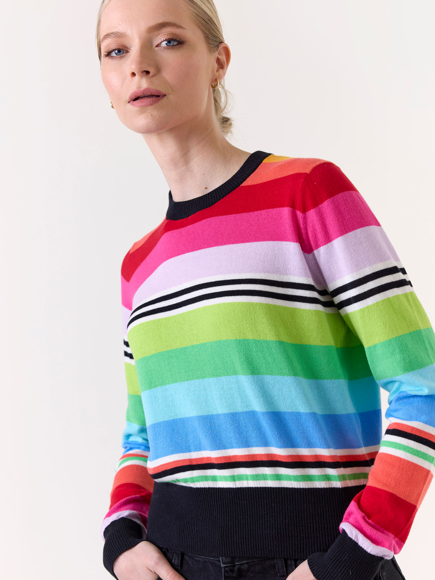 Ivy Stripe Crew Neck Sweater