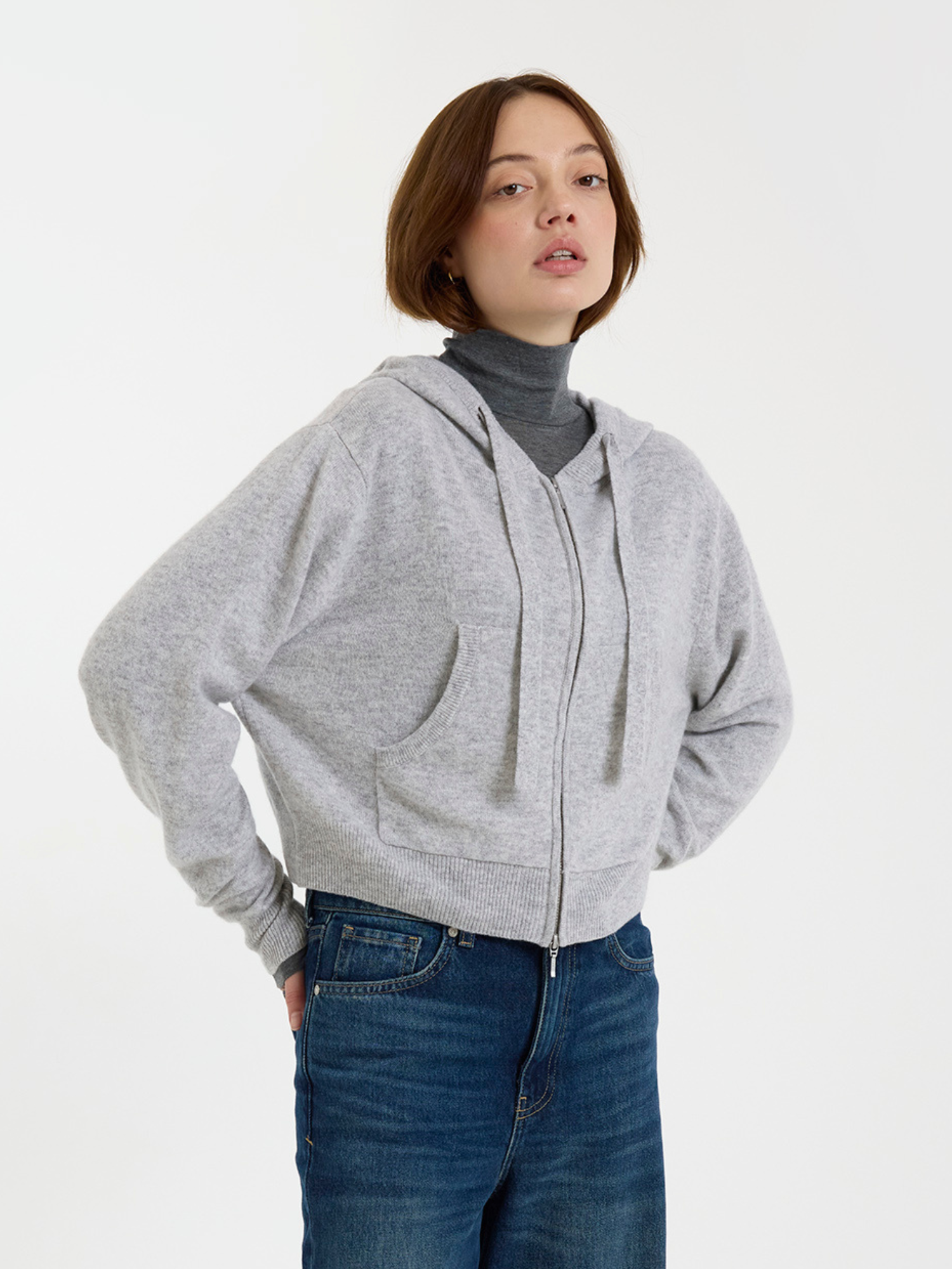 Ruby Cropped Cashmere hoodie