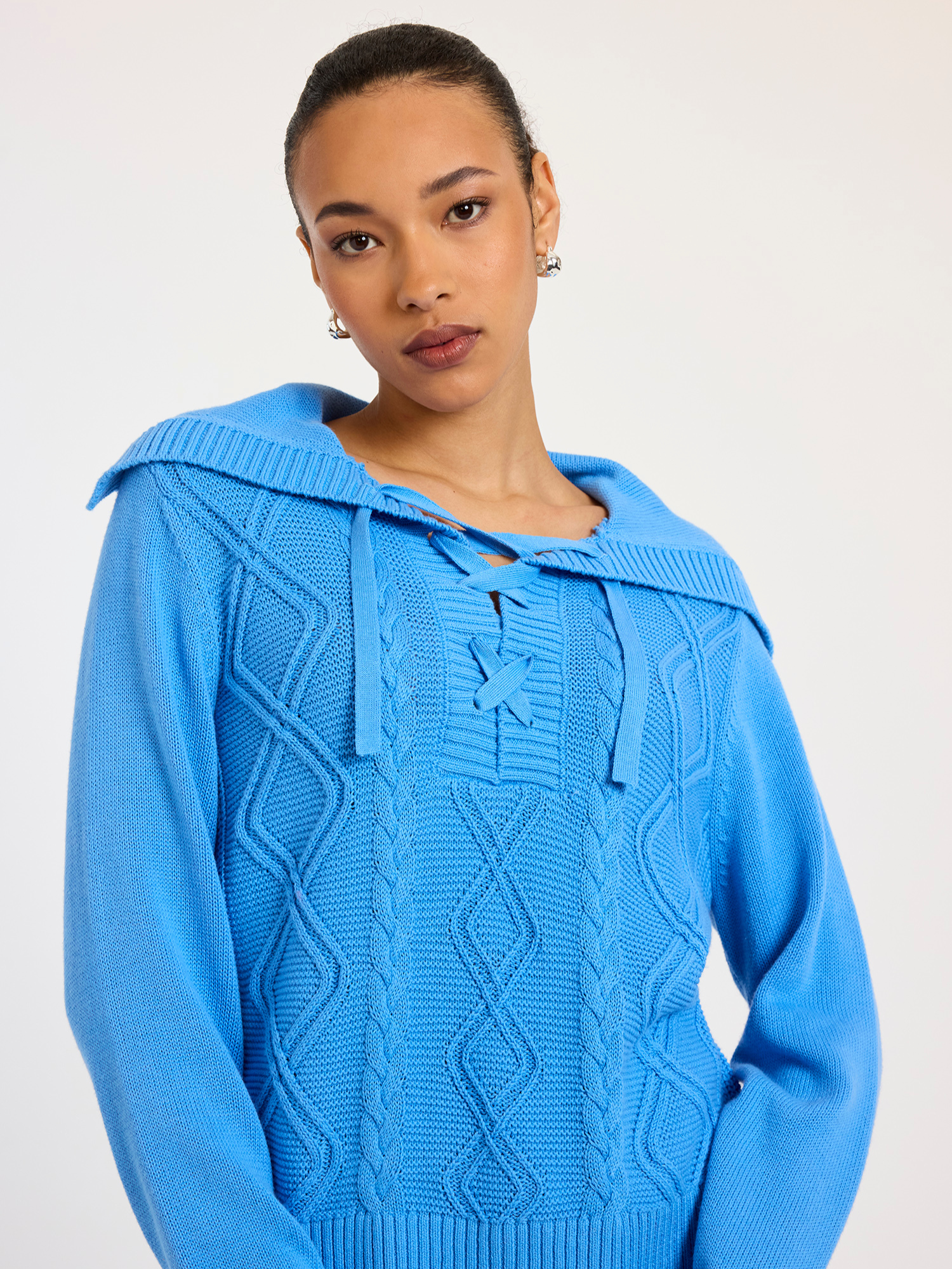 Lara Lace Up Knit Jumper