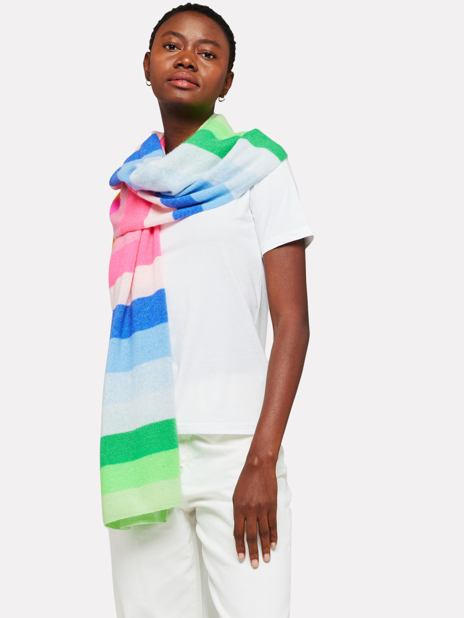 Stripe Cashmere Travel Wrap