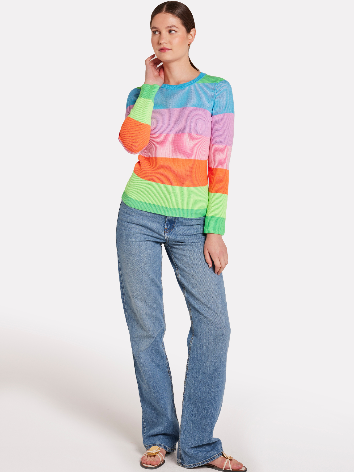 Stripe Plaited Crew