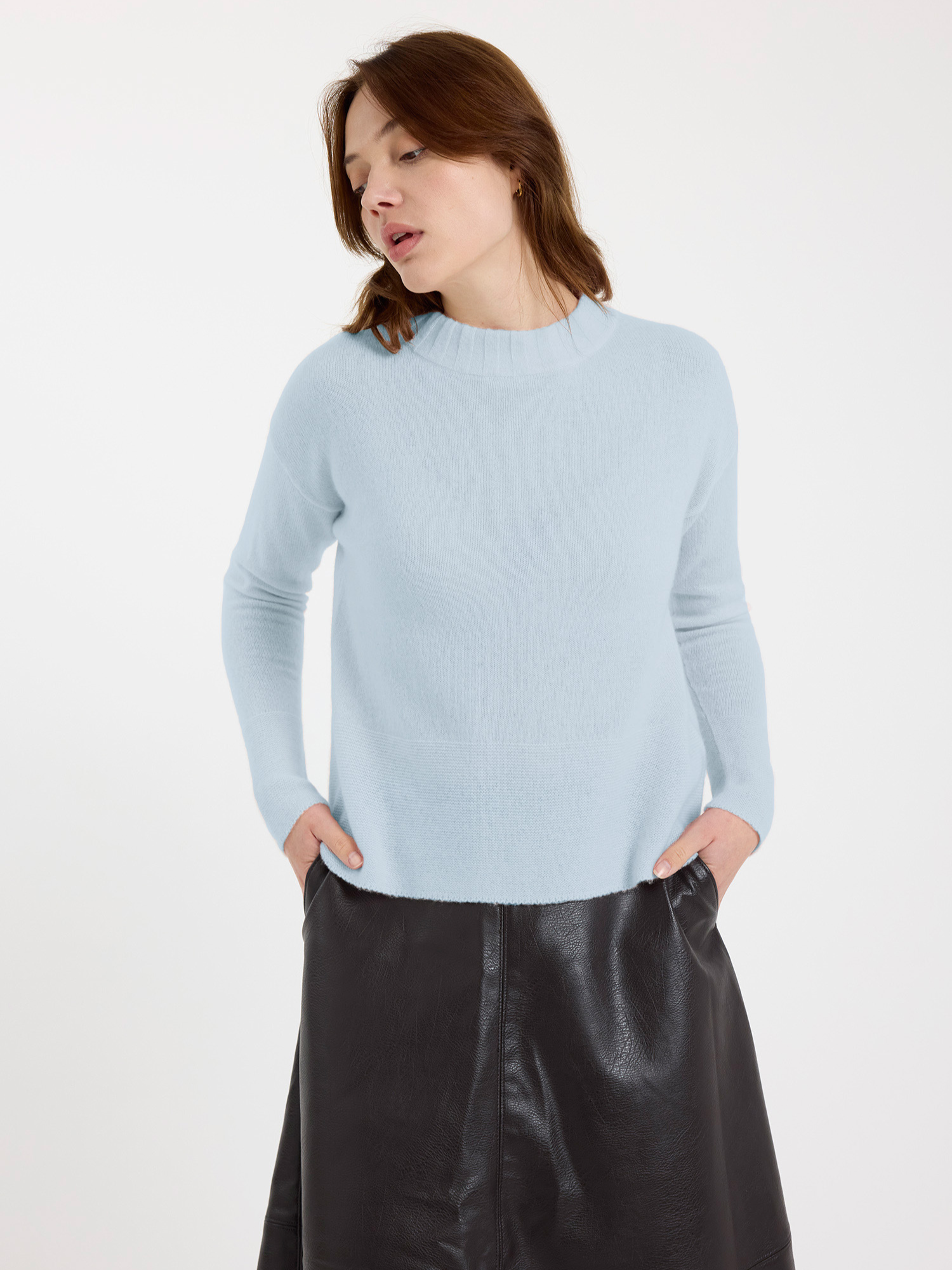 Pearl Cashmere Crew Neck Jumper