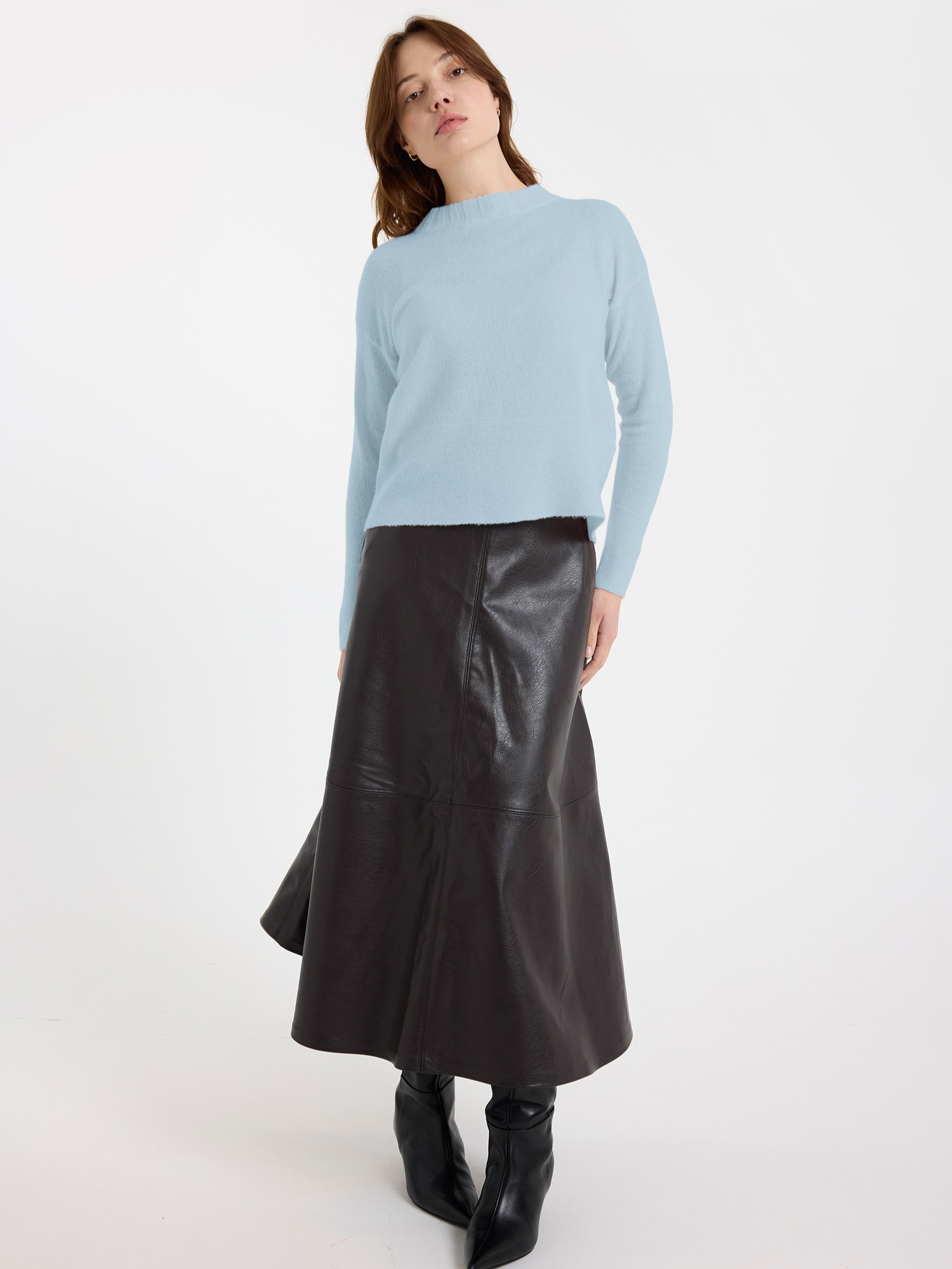 Pearl Cashmere Crew Neck Jumper