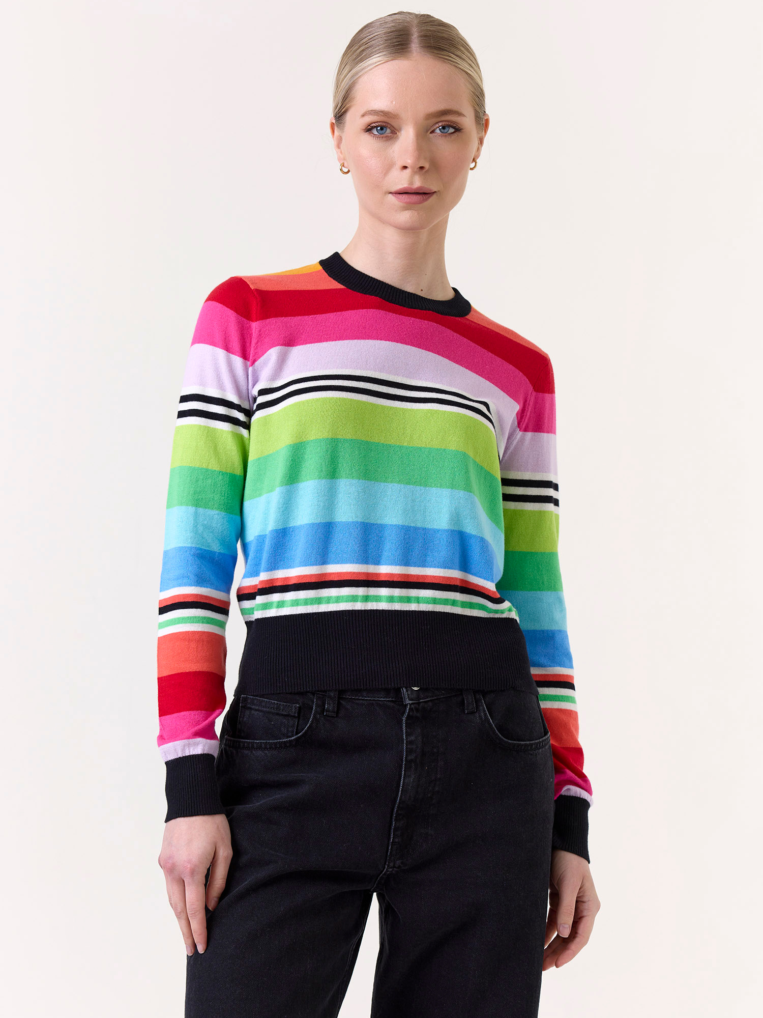 Ivy Stripe Crew Neck Sweater