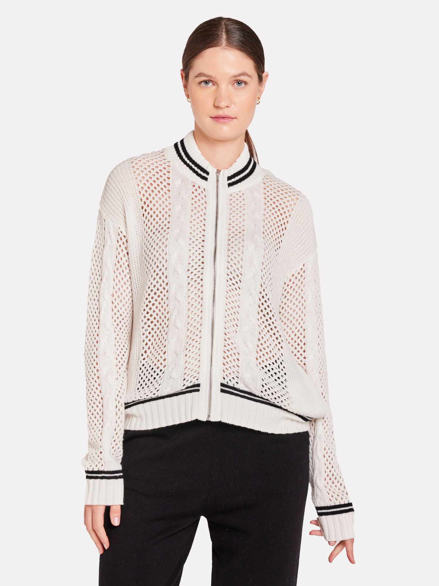 Open Cable Bomber Jacket